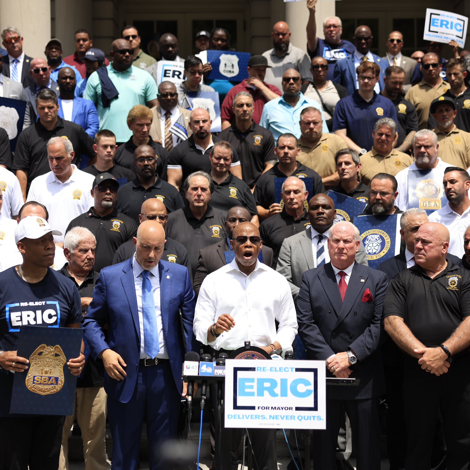 13 Law Enforcement Unions Endorse Eric Adams in N.Y.C. Mayor’s Race
