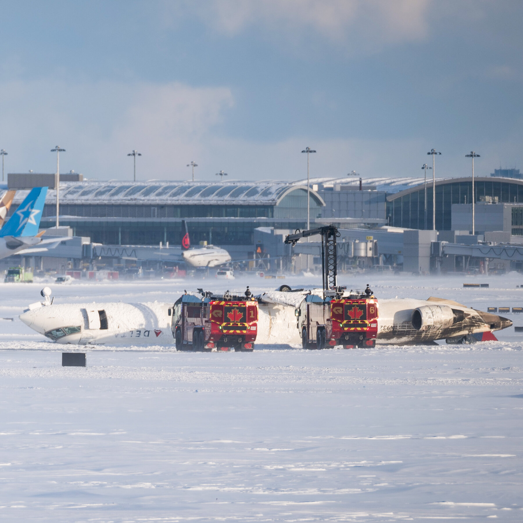 A Delta Plane Crashes in Toronto, but Tragedy Is Averted