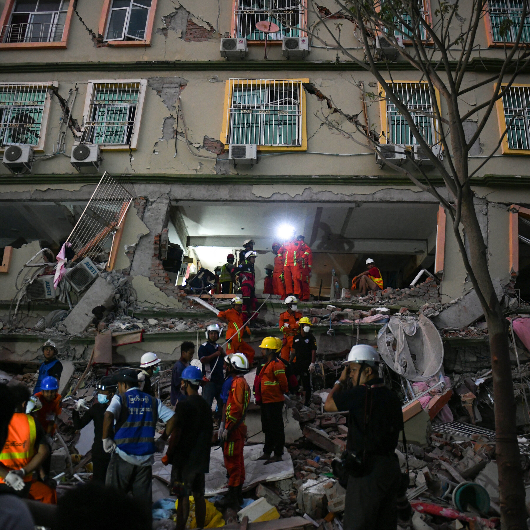 A Symbol of Mandalay’s Rapid Growth Comes Crashing Down in Earthquake