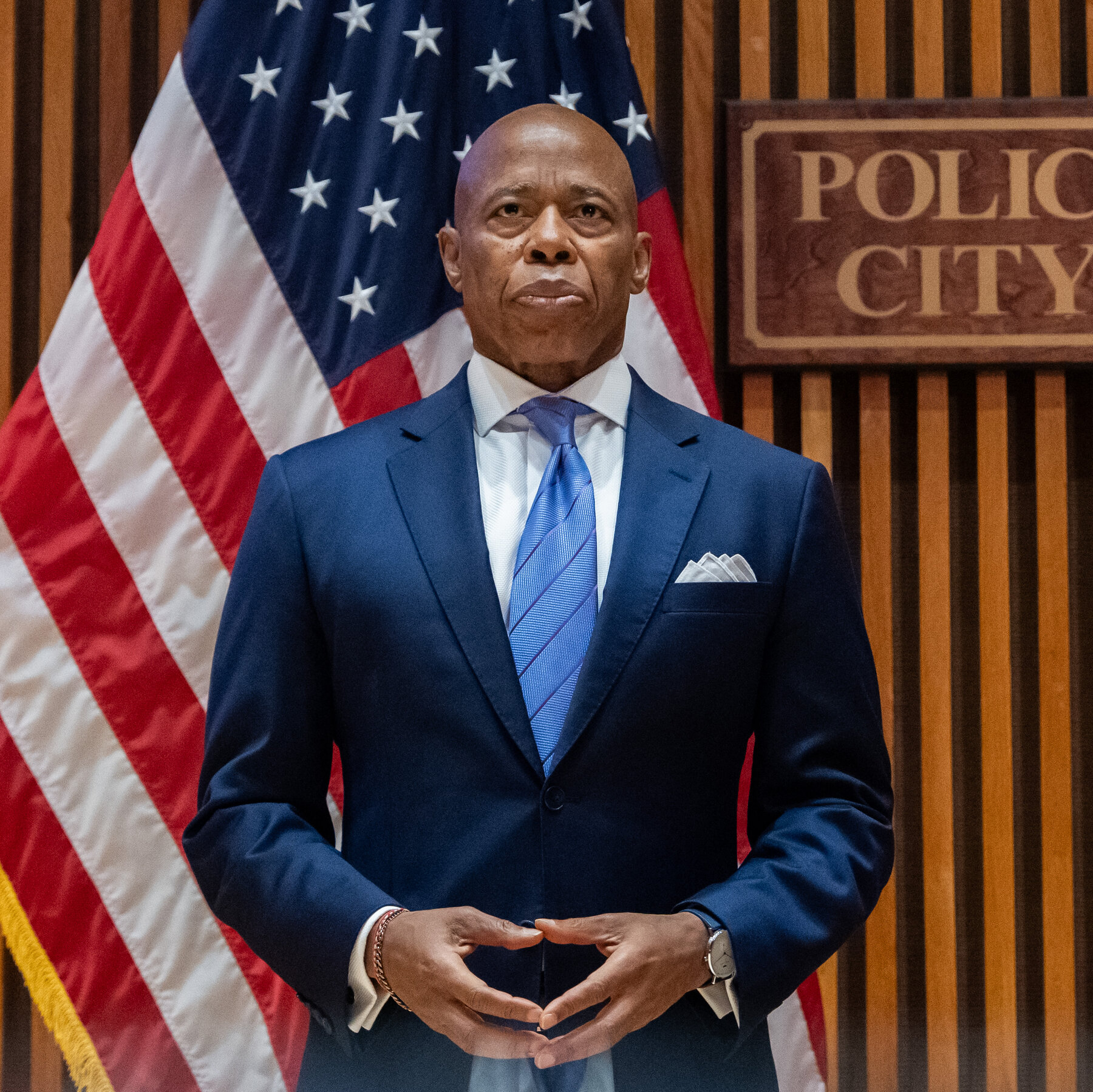 Adams condemned an anti-Israel art exhibit. His subtext seemed to be the mayoral race.