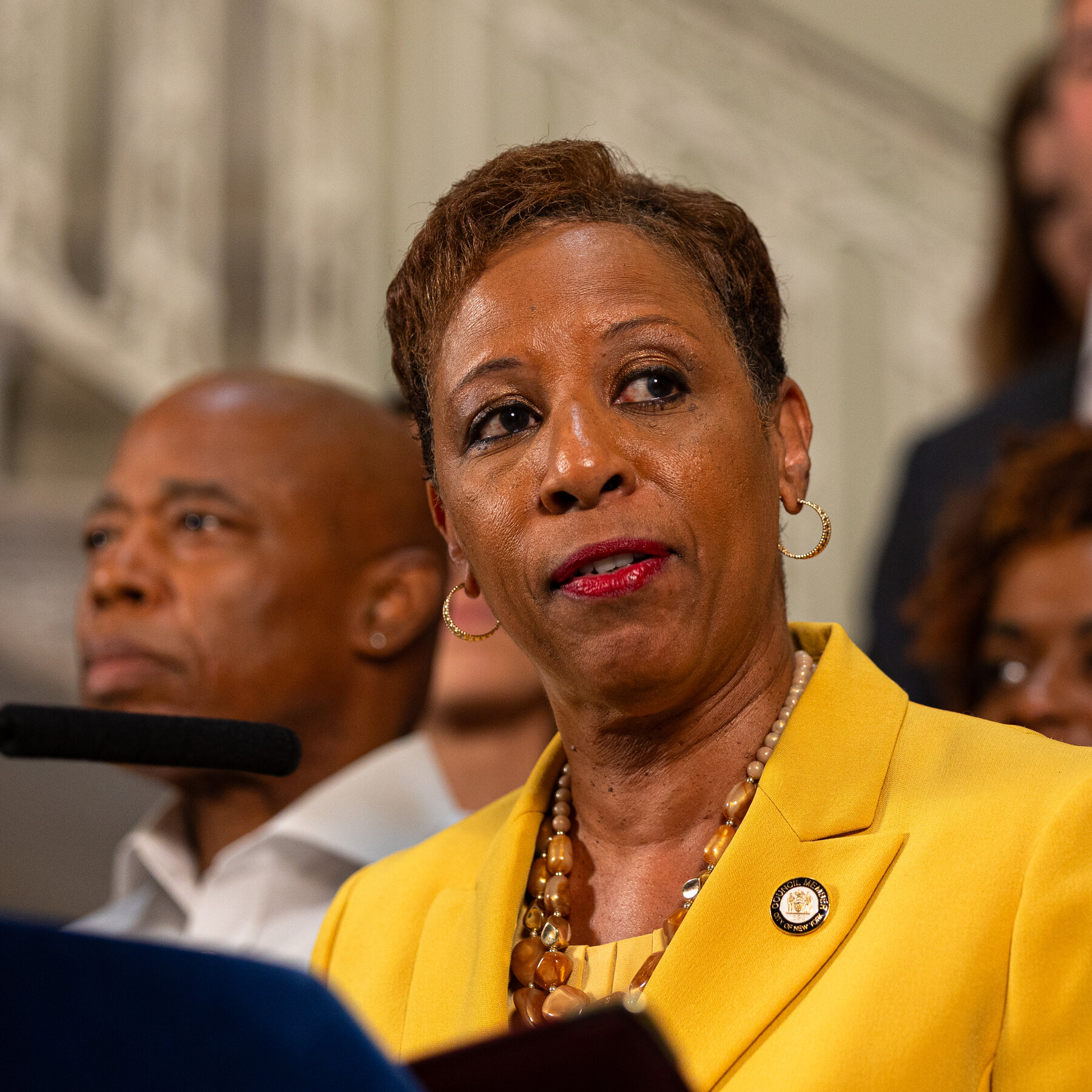 Adrienne Adams, N.Y.C. Council Speaker, Attacks Trump Ahead of Potential Mayoral Bid