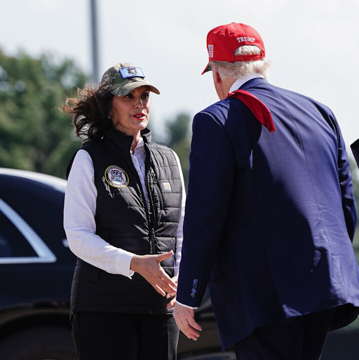 After an Awkward Photo, Whitmer Coaxes a Win for Michigan Out of Trump