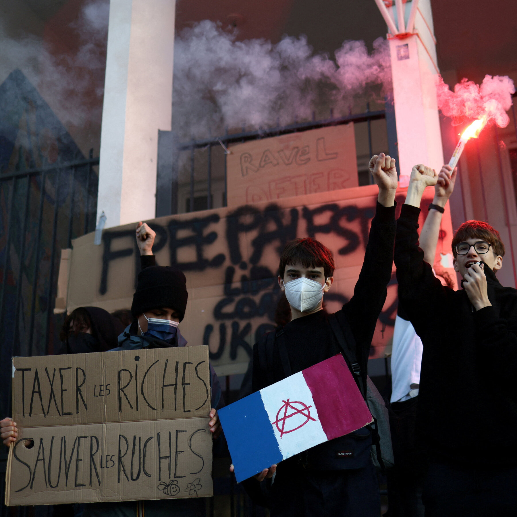 Anti-Austerity Strikes and Protests Grip France