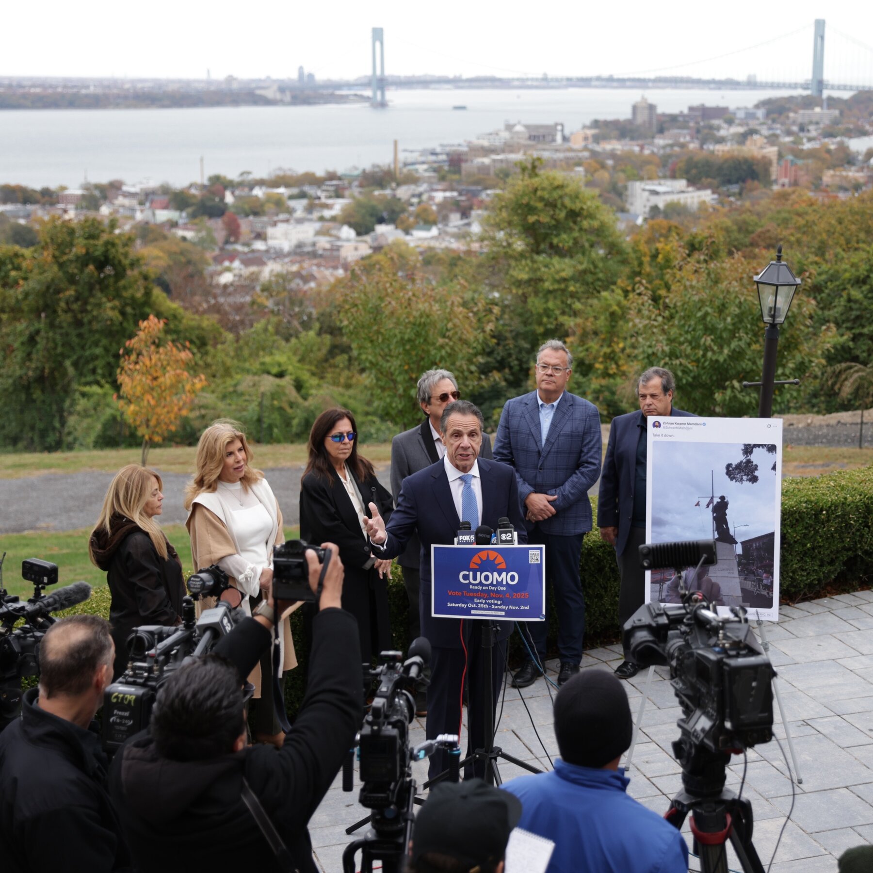 At event with Italian Americans, Cuomo laces into Mamdani for his stance on Columbus.