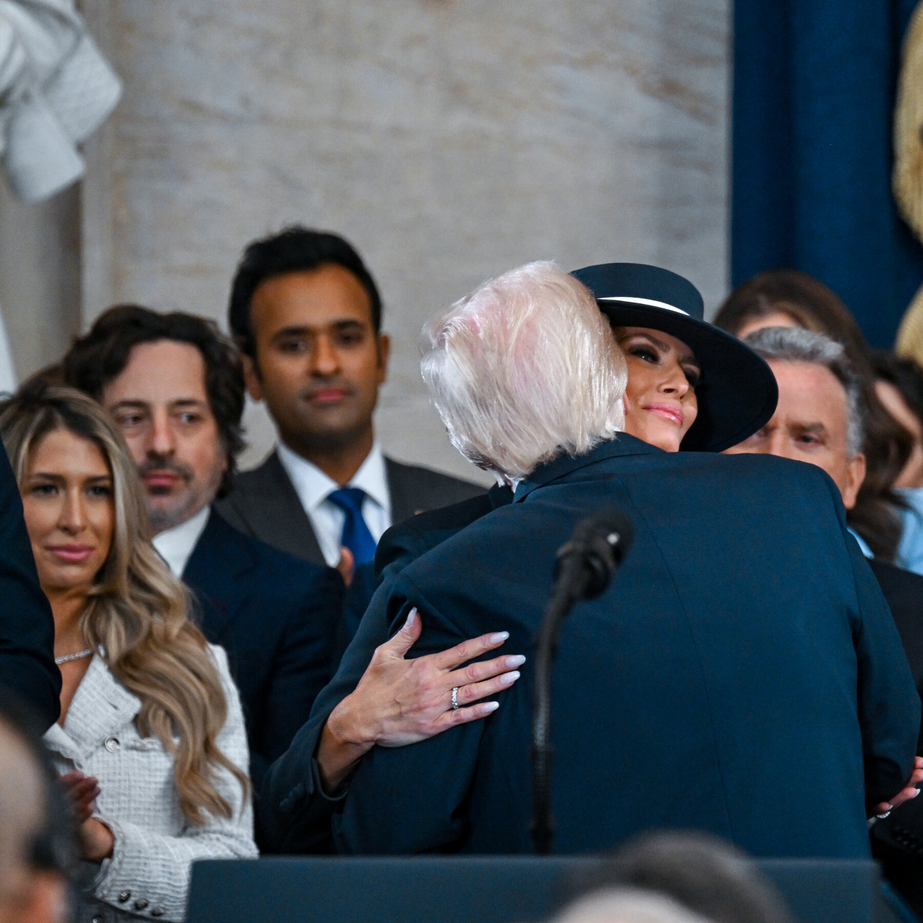 At Inauguration, Melania and Barron Trump Greet a Limelight They Once Avoided