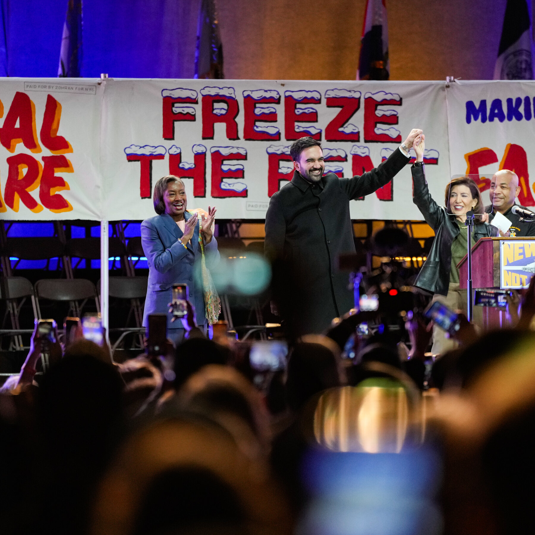 At Mamdani Rally, a Moment of Unity Goes Sideways for Hochul