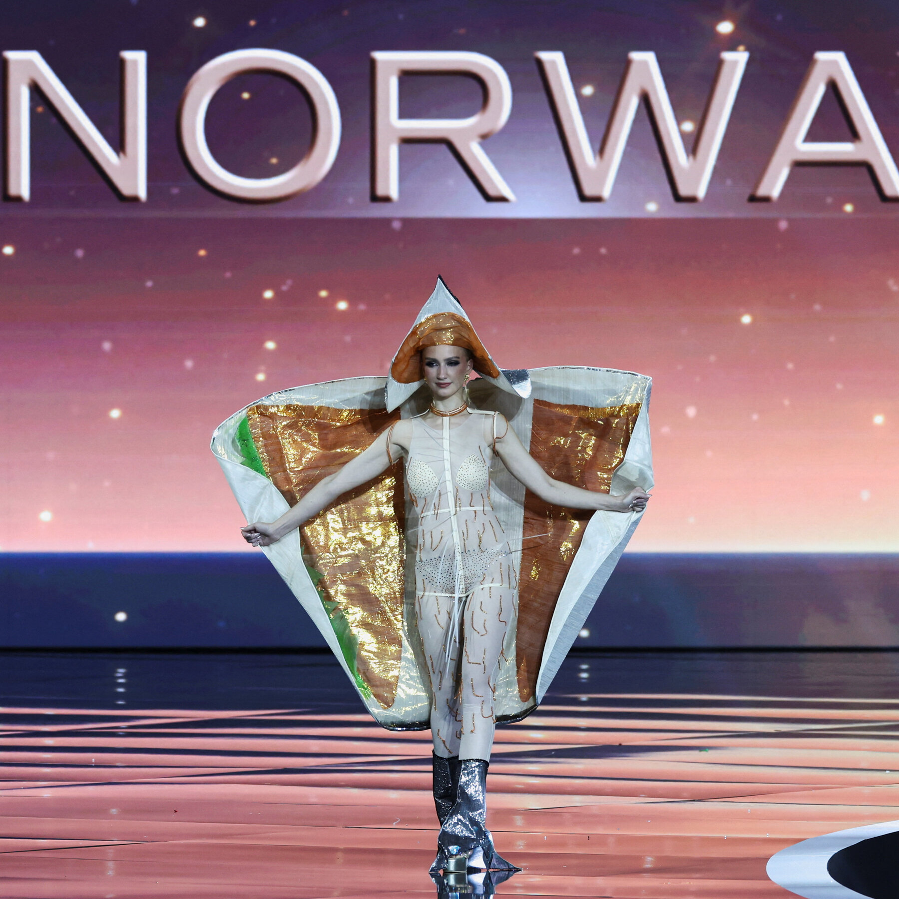 At Miss Universe, Miss Norway’s Salmon Costume Steals the Show