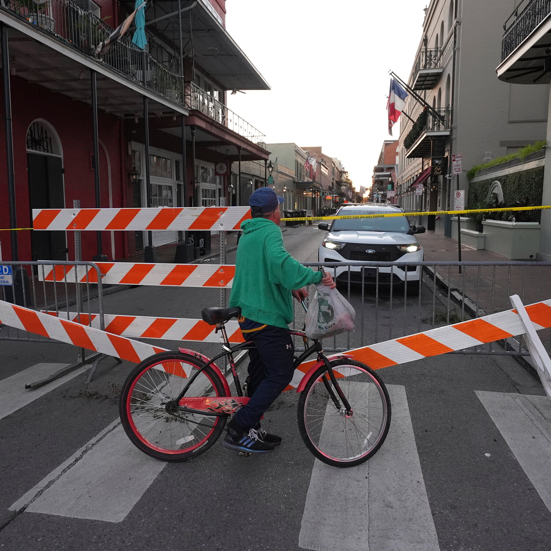 Bollards Protecting Bourbon Street Were Under Construction