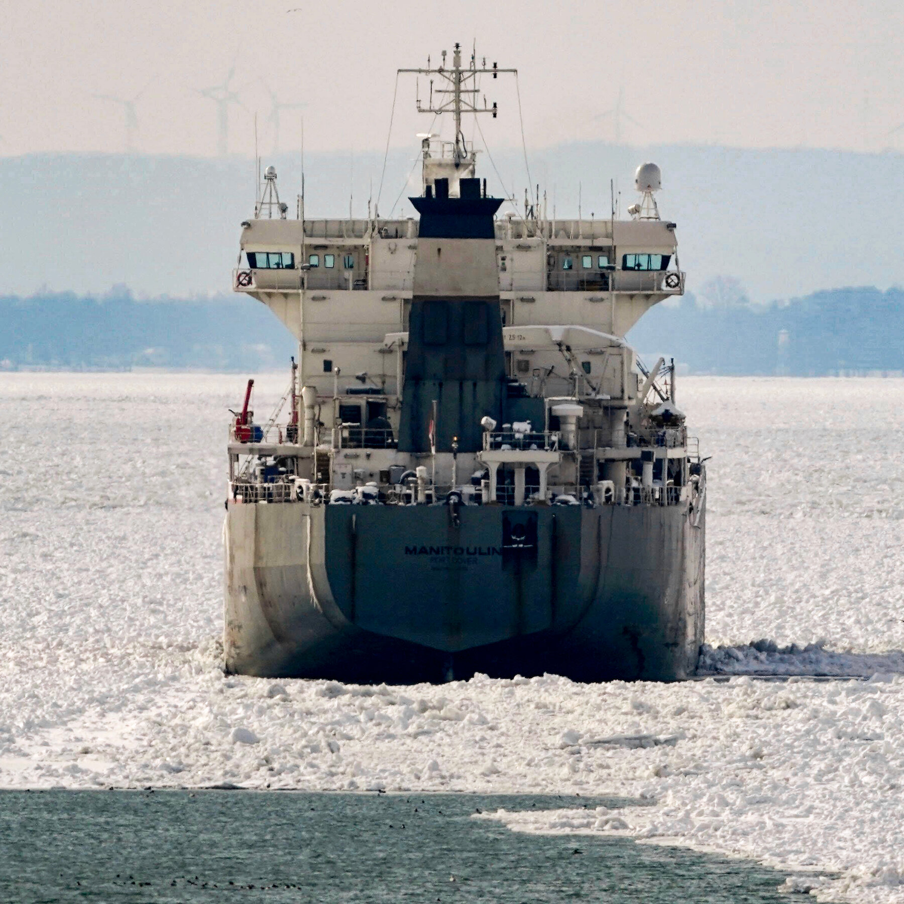 Canadian Ship Trapped in Lake Erie Ice for 3 Days Is Finally Freed