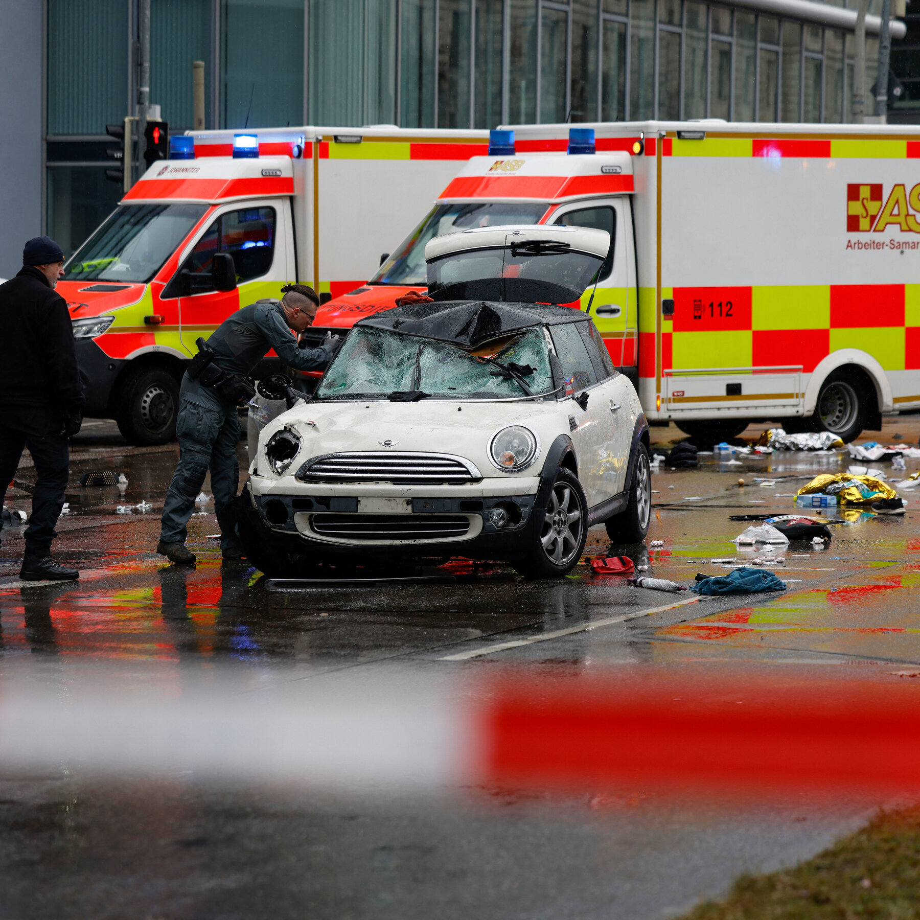 Driver Arrested After Car Crash at Demonstration in Munich