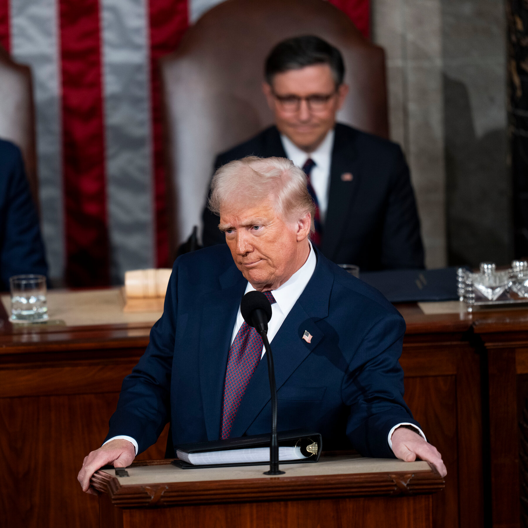 During Trump’s Rowdy Speech to Congress, the Quiet Moments Said the Most