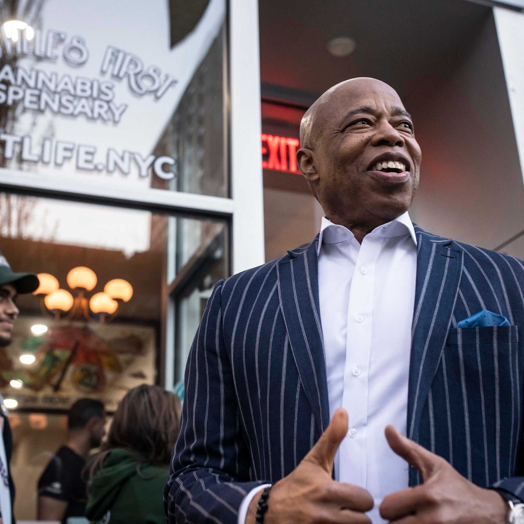 Eric Adams Campaigns at Legal Weed Shop With Troubled History