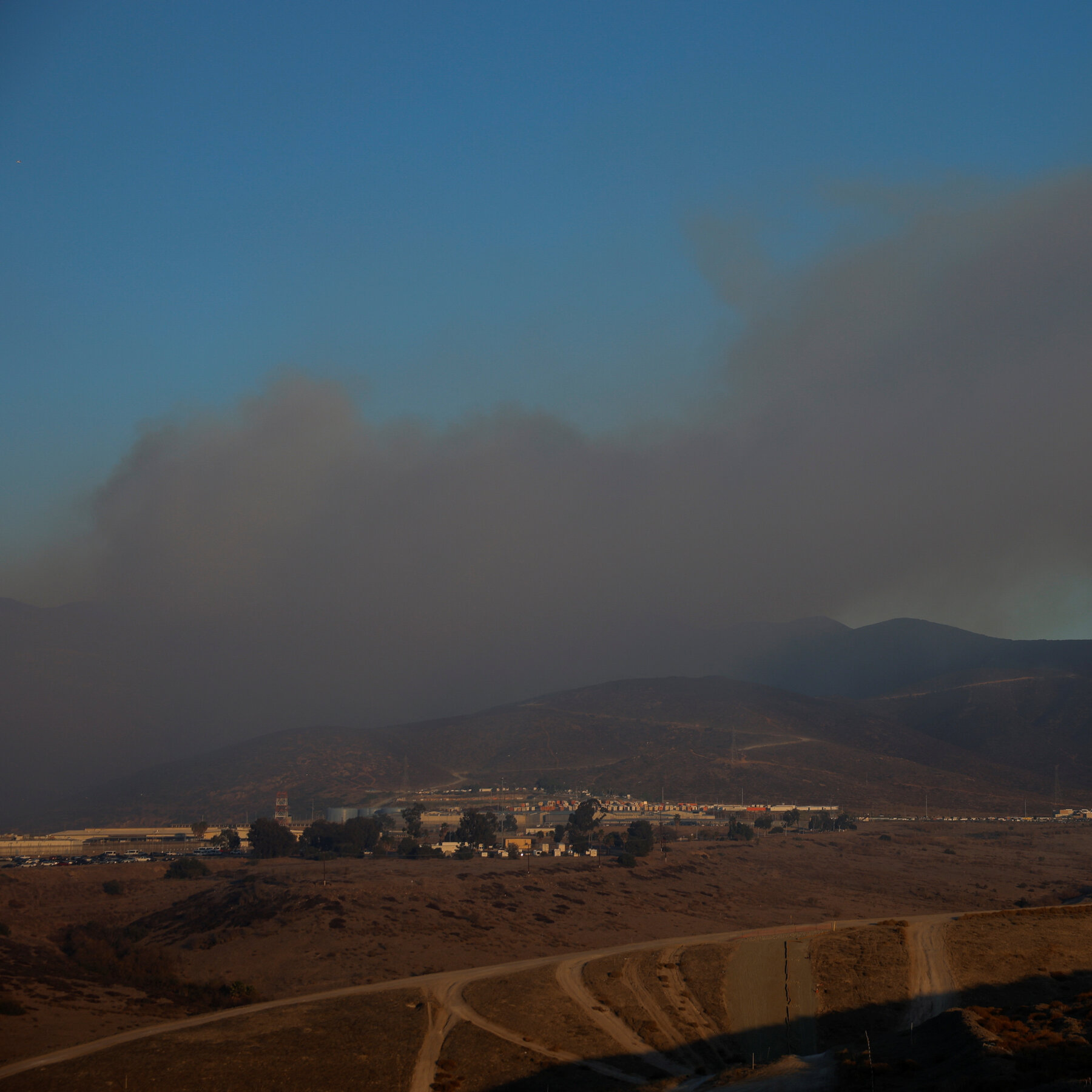Firefighters Battle Growing Blaze Near U.S.-Mexico Border