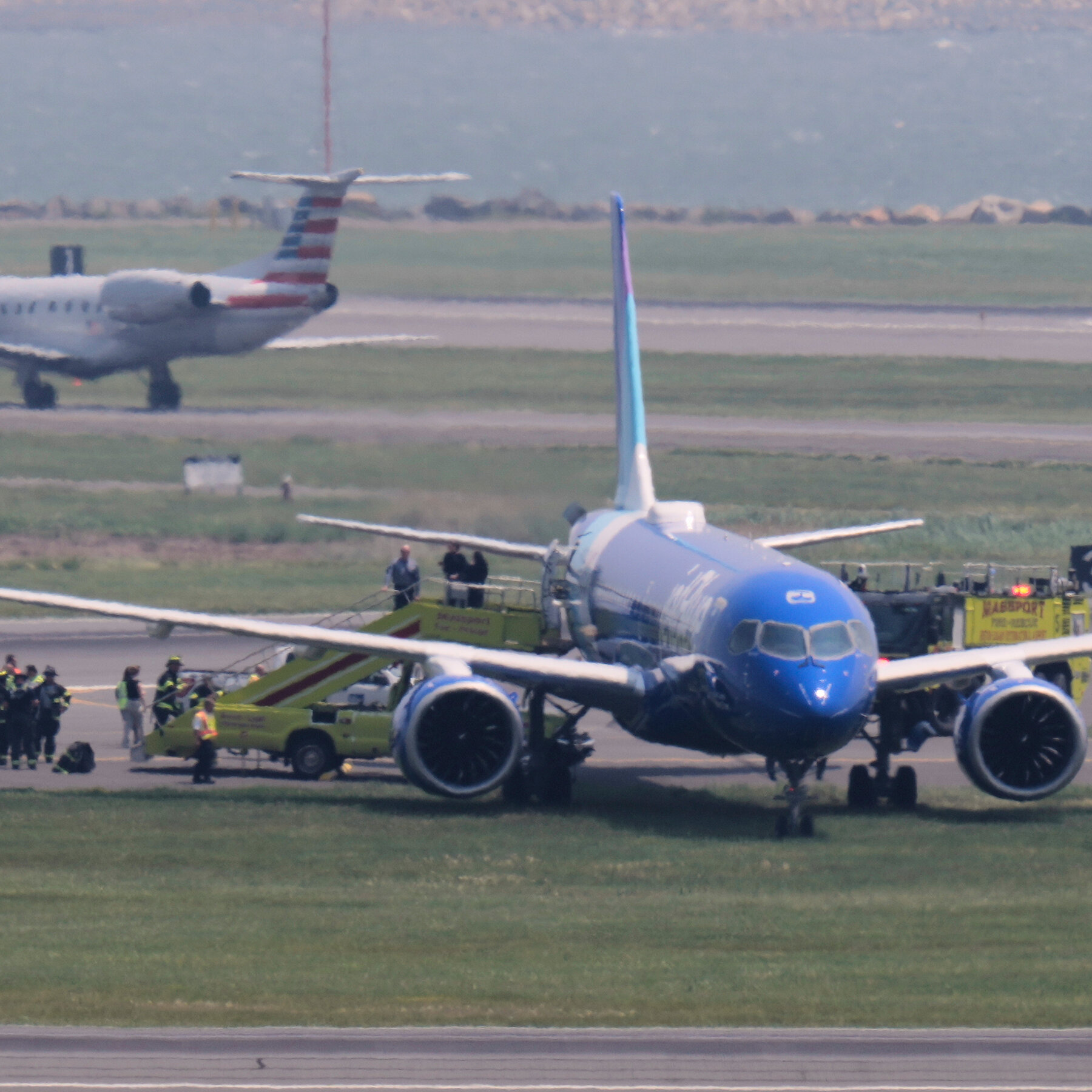 Flights Grounded at Boston’s Logan Airport After JetBlue Plane Rolls Off Runway