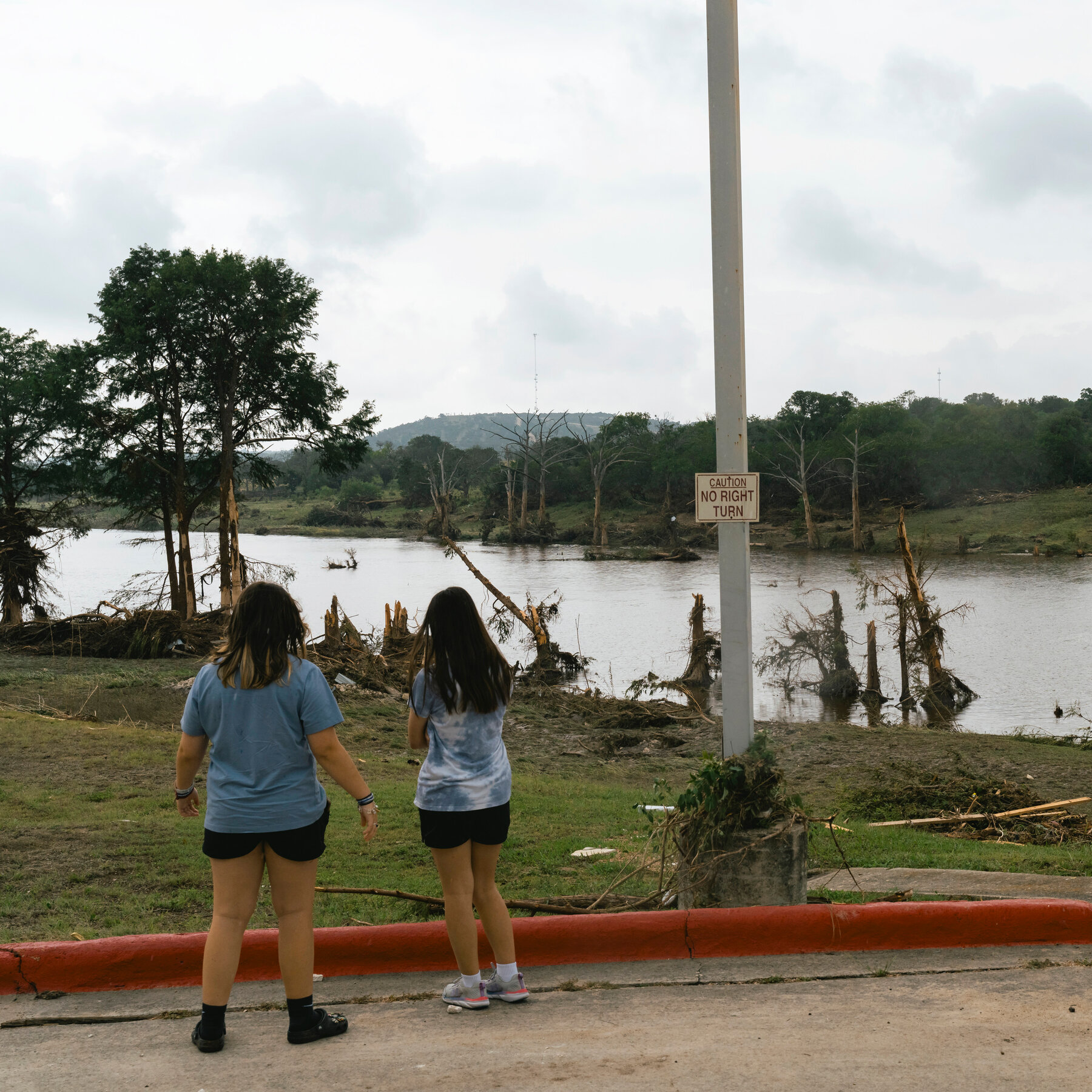 Flood risk persists in Central Texas as rainfall continues.
