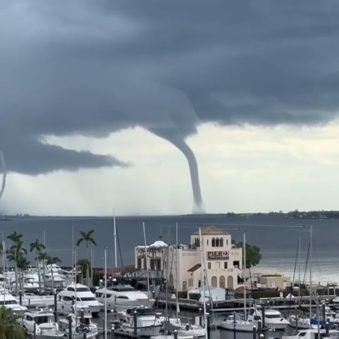 Florida Boaters Capture Twin Waterspouts Up Close on Video