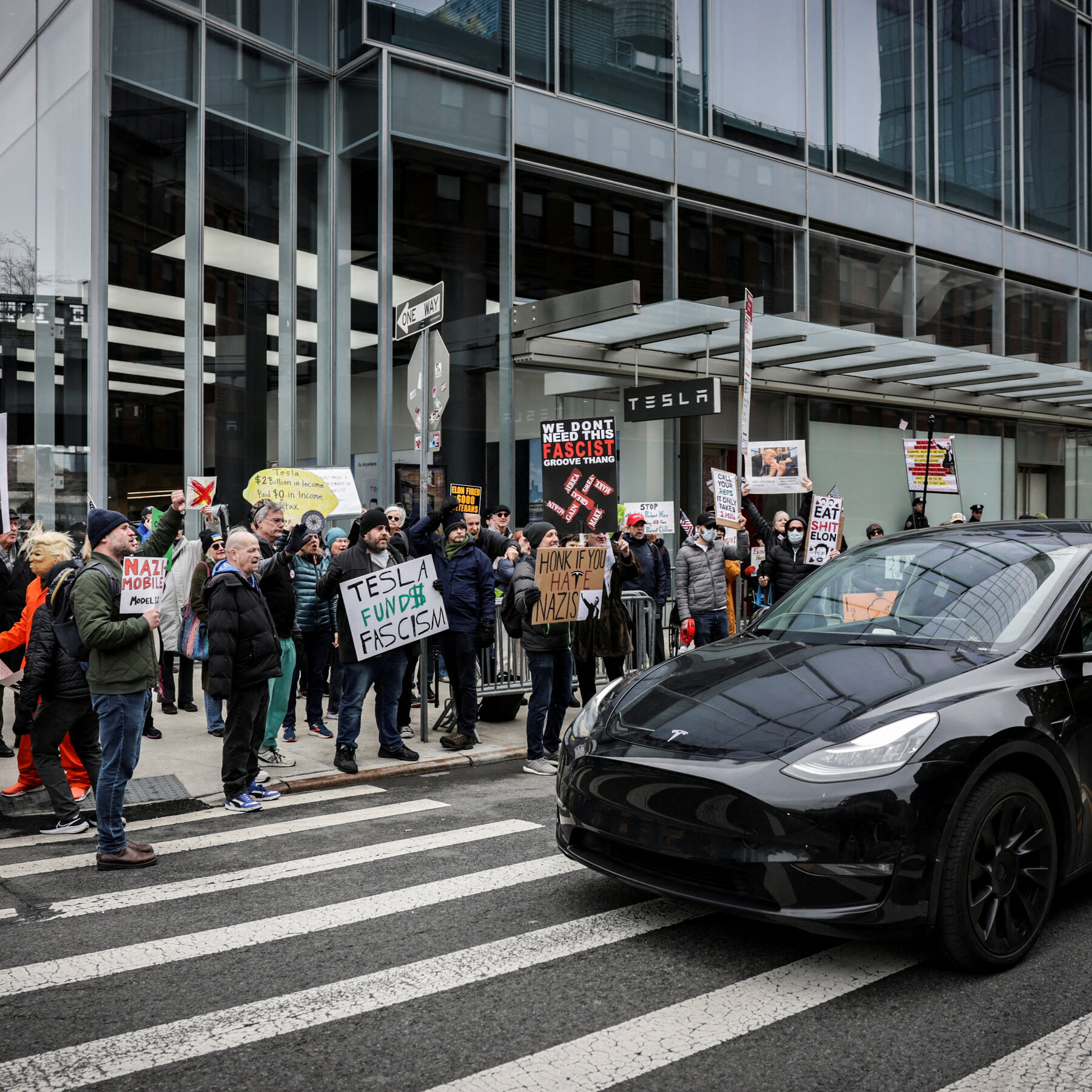 For These Tesla Owners, a Rough Ride From Status Symbol to ‘Swasticar’
