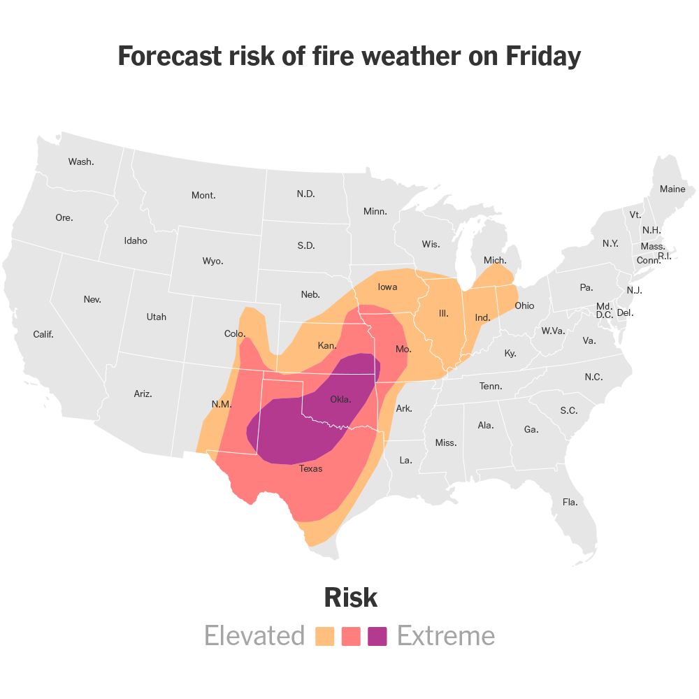 Forecasters Warn of ‘Wildfire Outbreak’ Across Texas and Oklahoma