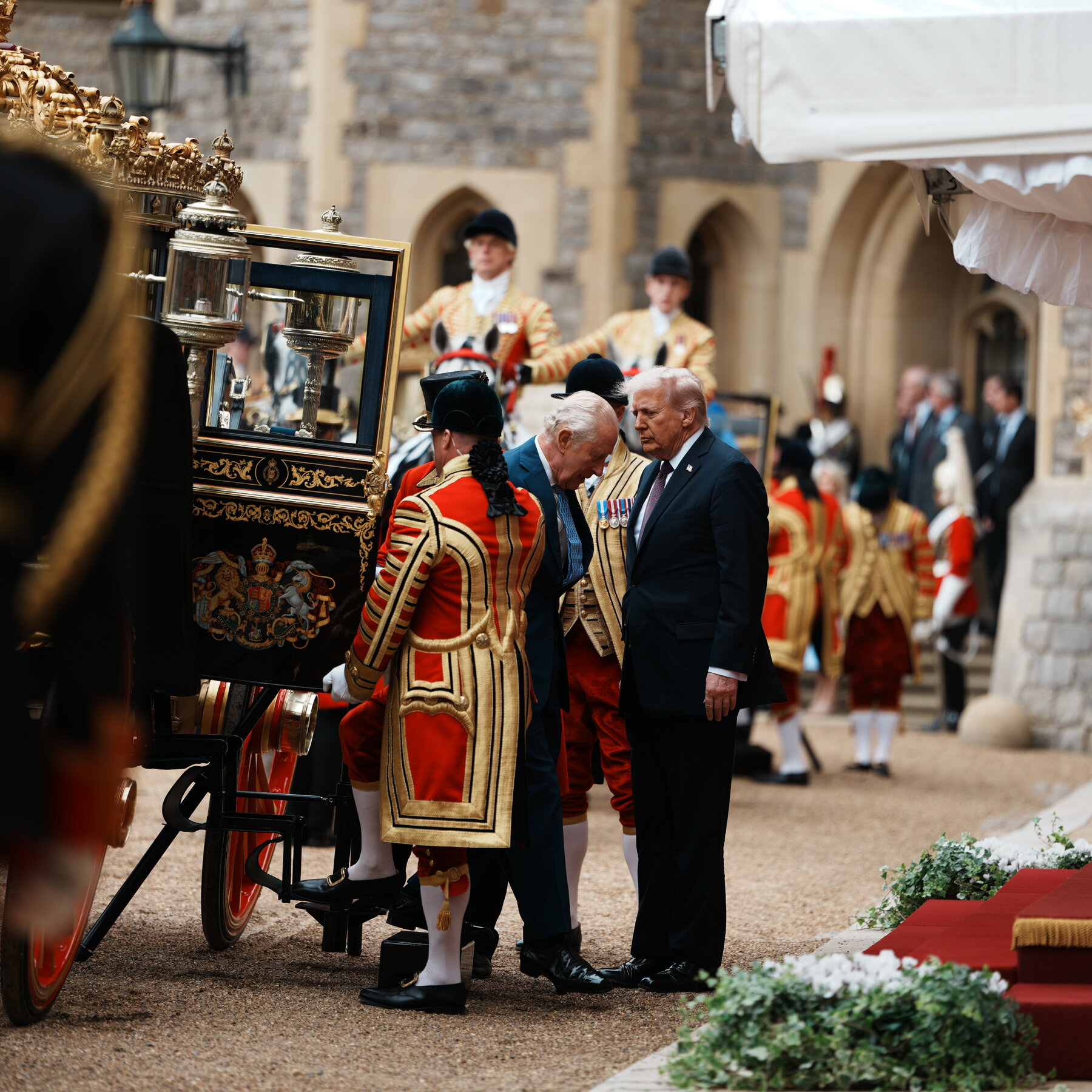 Gilded Carriages and Bearskin Hats: U.K. Royals Welcome Trump
