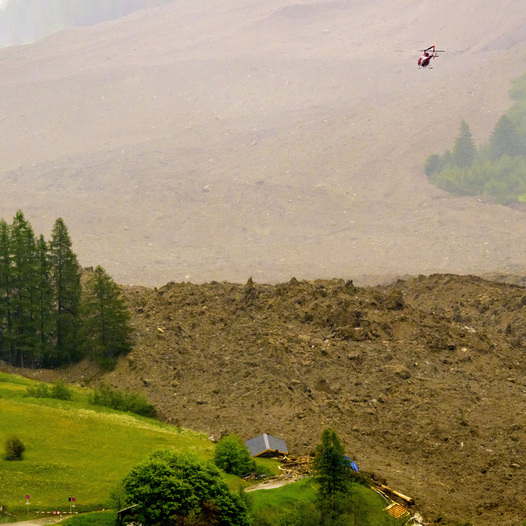 Glacier Collapse in the Swiss Alps Destroys Most of a Village