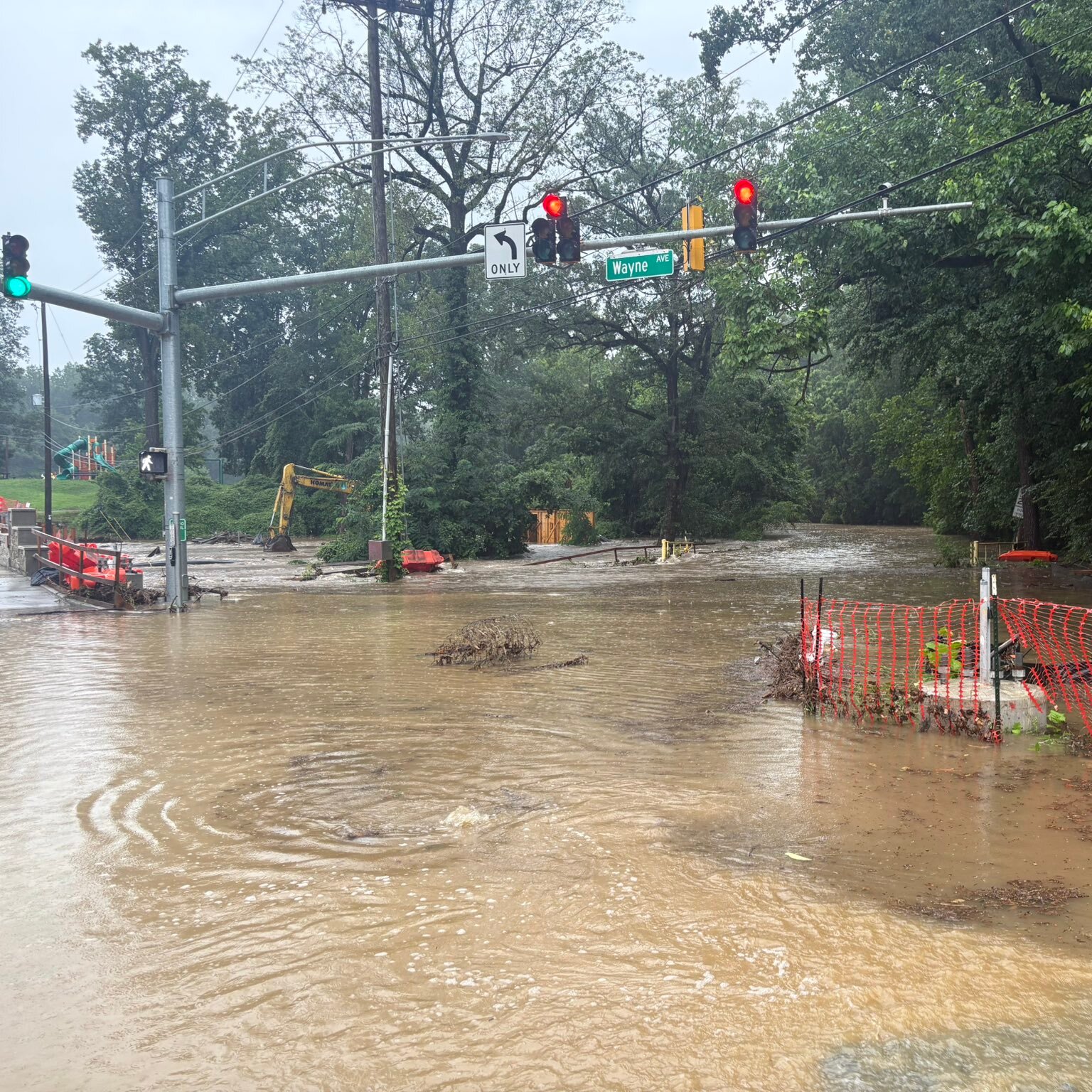 Heavy Rains in Washington Area Flood Roads and Prompt Water Rescues