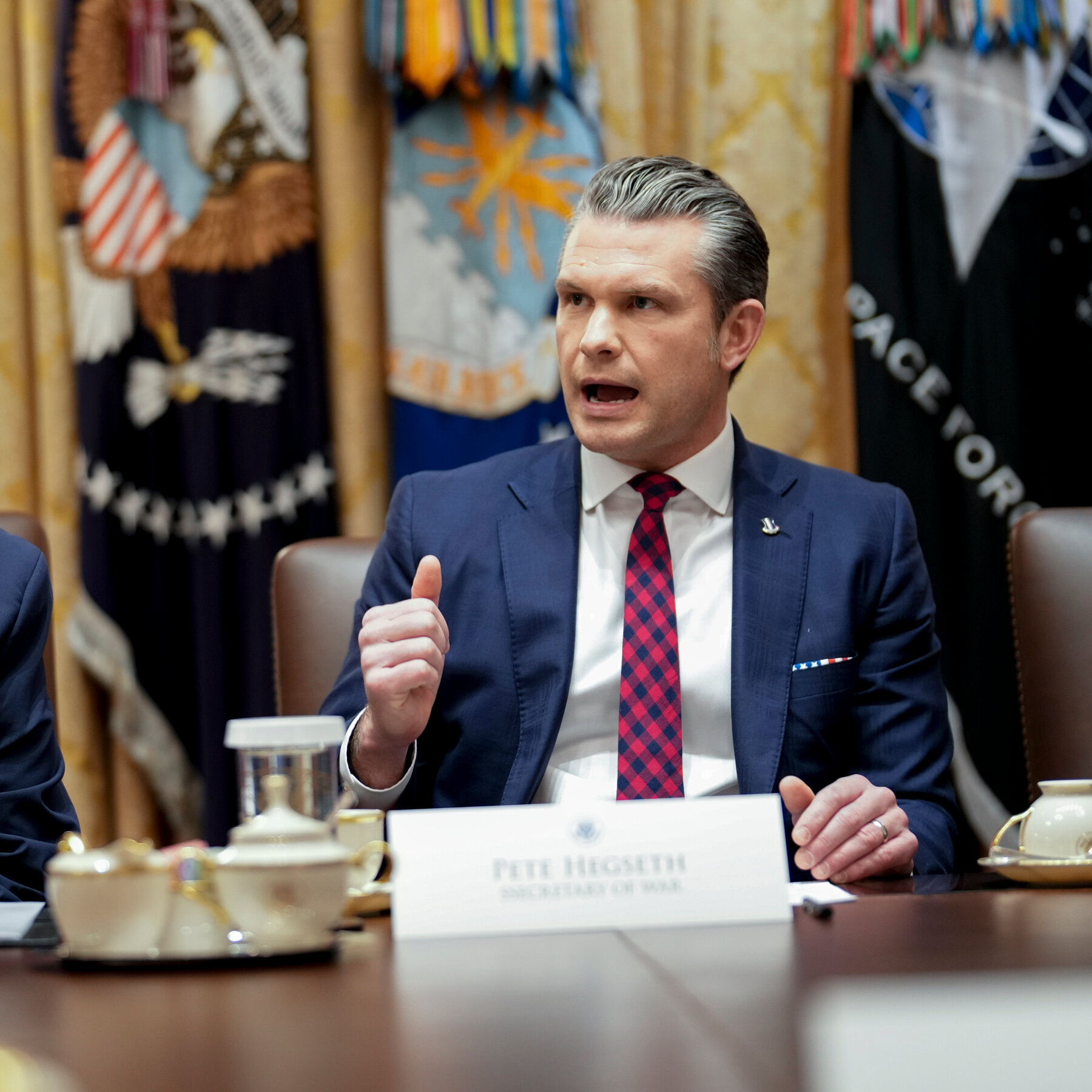 Hegseth Says He Did Not See Survivors of Boat Strike Clinging to Wreckage