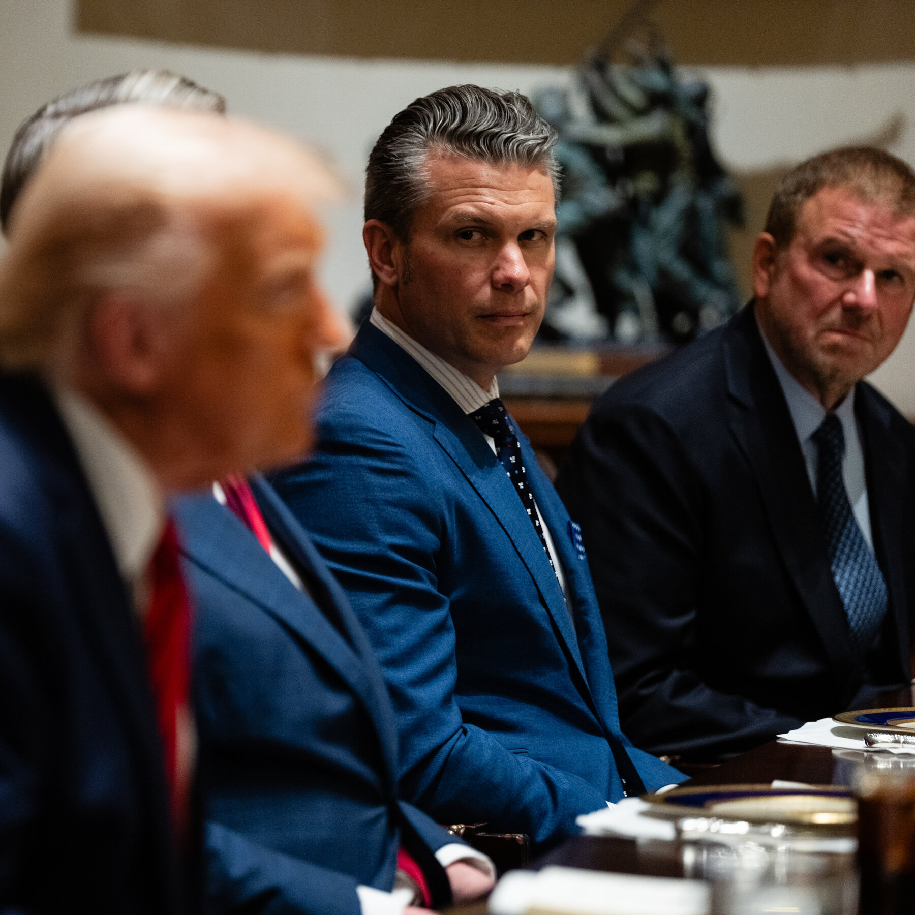 Hegseth says he ‘won’t blink’ in the face of criticism of his leadership.