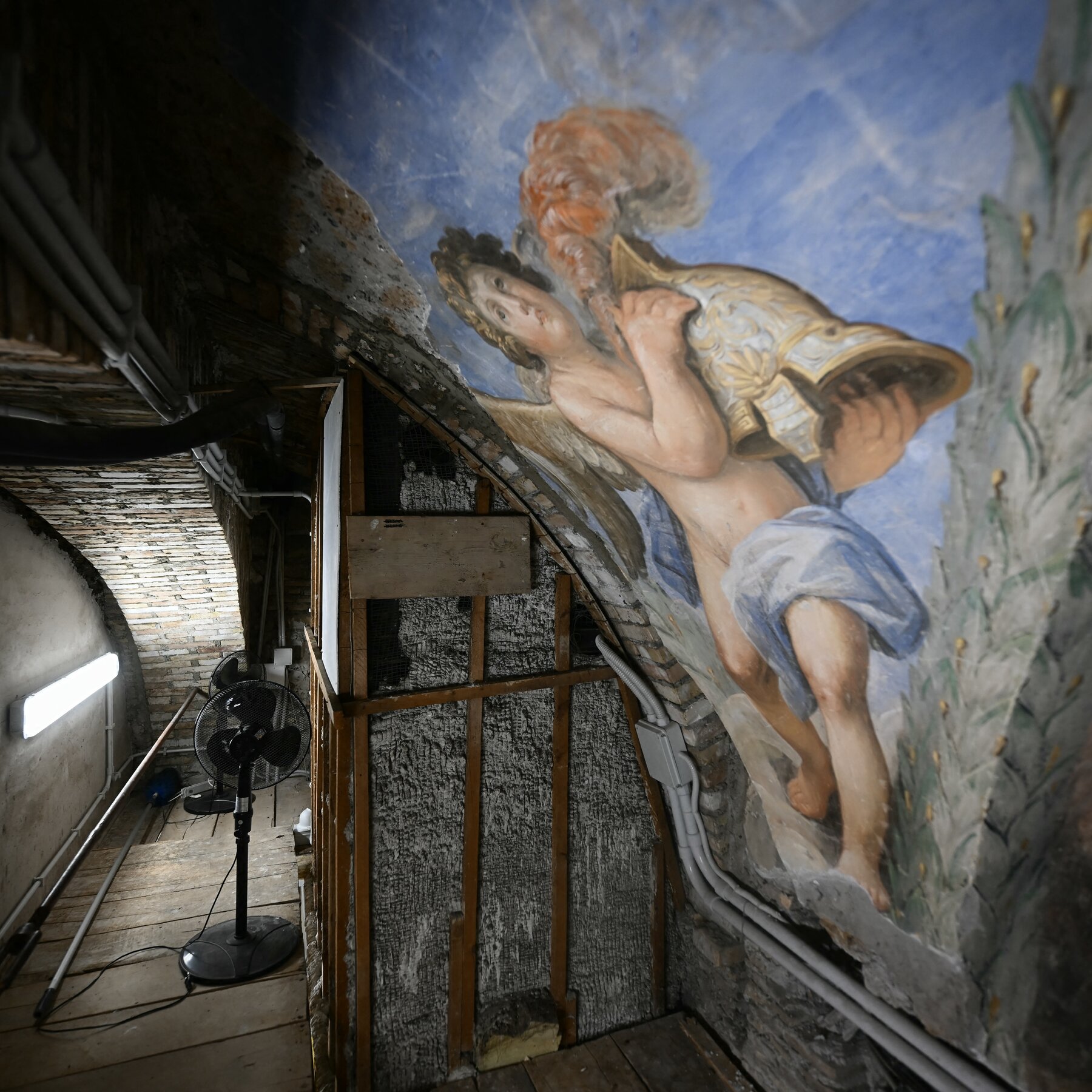 Hidden Above a Trap Door, 17th-Century Frescoes Come to Light