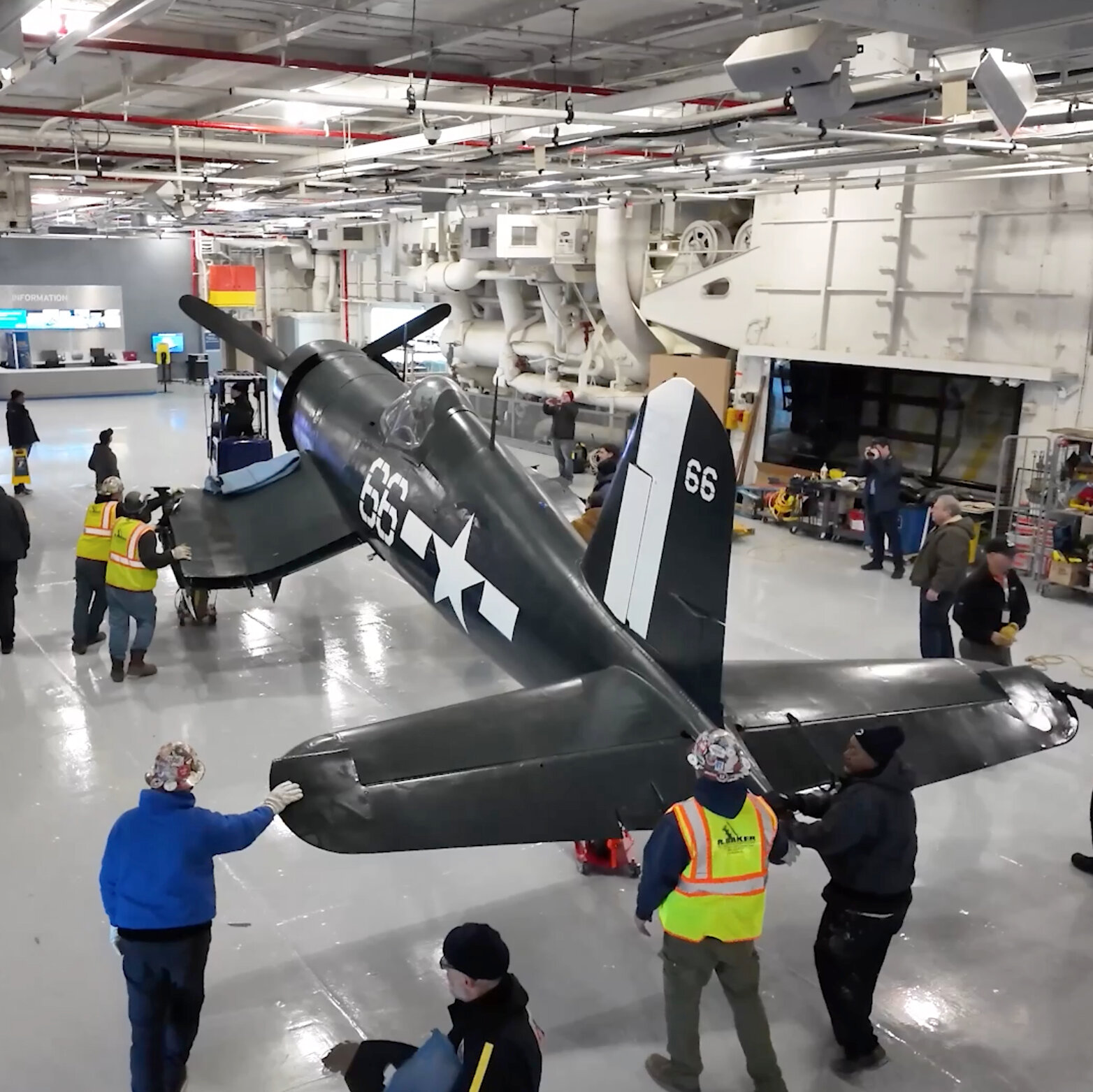 How the Intrepid Moved a World War II Fighter Plane