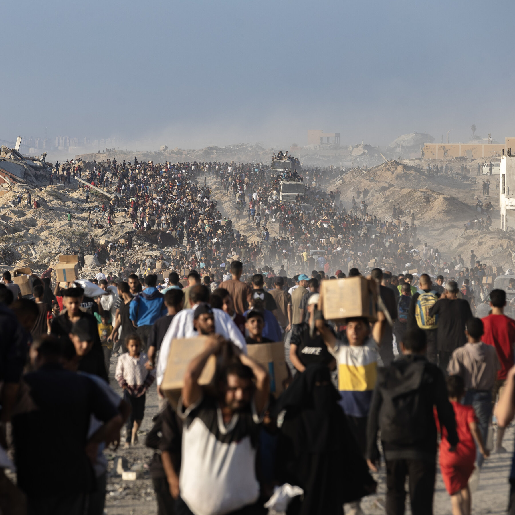 Humanitarian Aid Trickles Into Northern Gaza