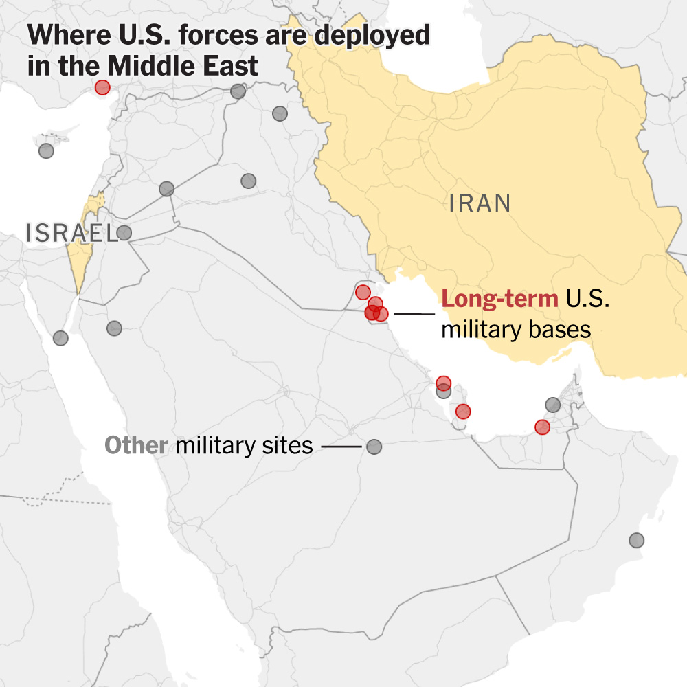 If Trump Joins Israel-Iran Conflict, U.S. Troops in Mideast Could Be Vulnerable