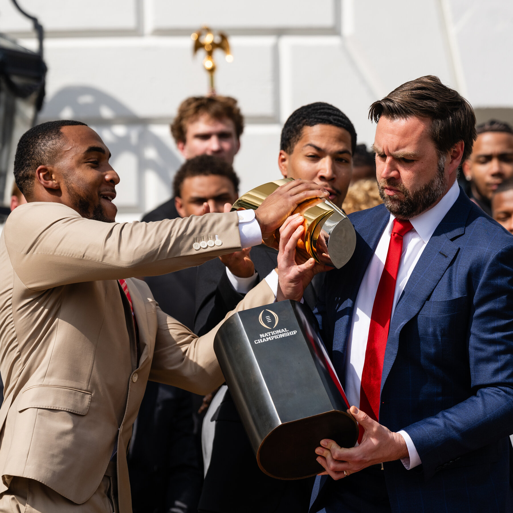 JD Vance Drops Ohio State’s Championship Trophy During White House Celebration