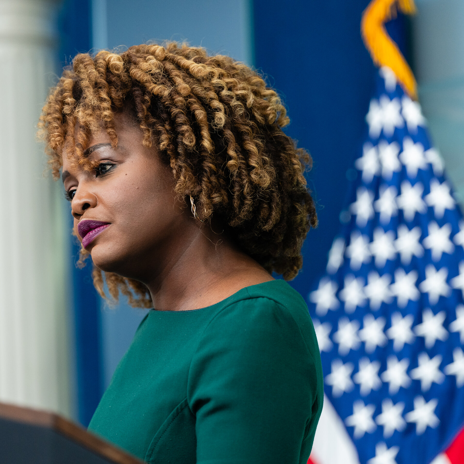 Karine Jean-Pierre, Former Biden Press Secretary, Leaves Democratic Party