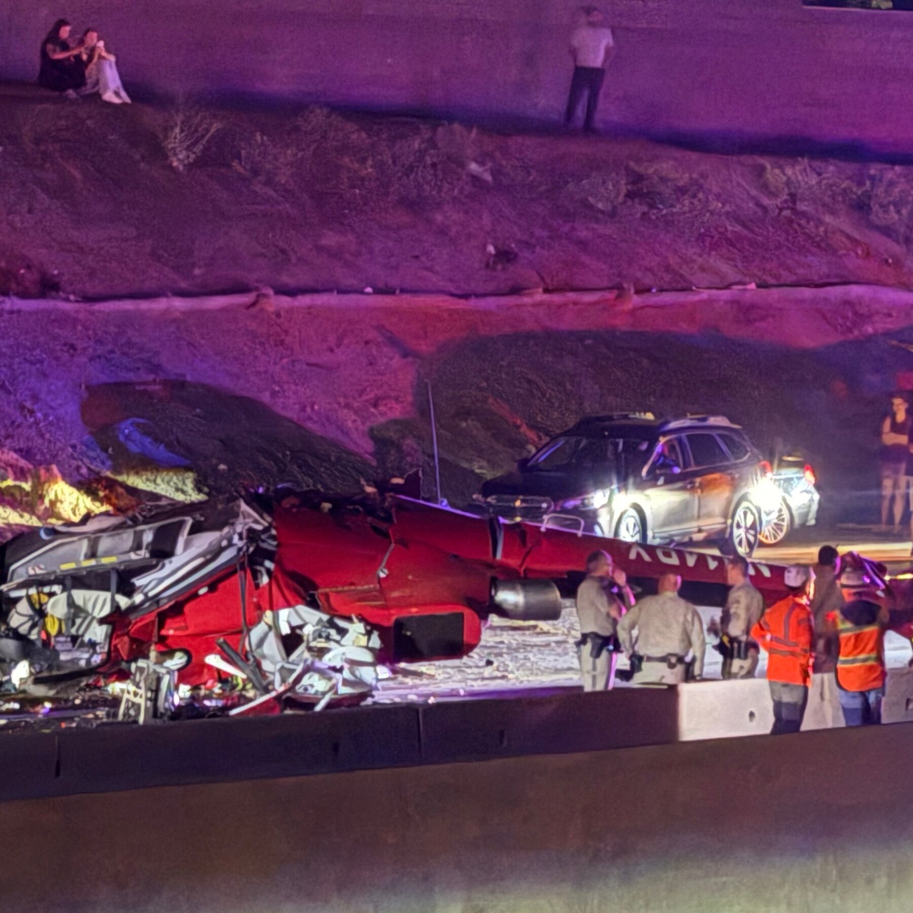 Medical Helicopter Crashes on Highway in Sacramento