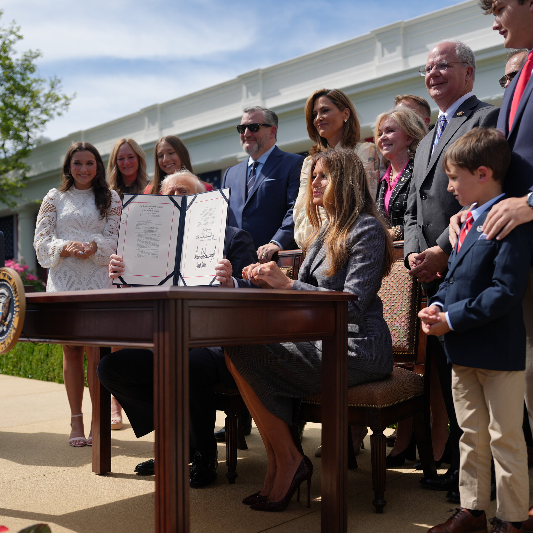 Melania Trump Joins President at White House to Sign Take It Down Act