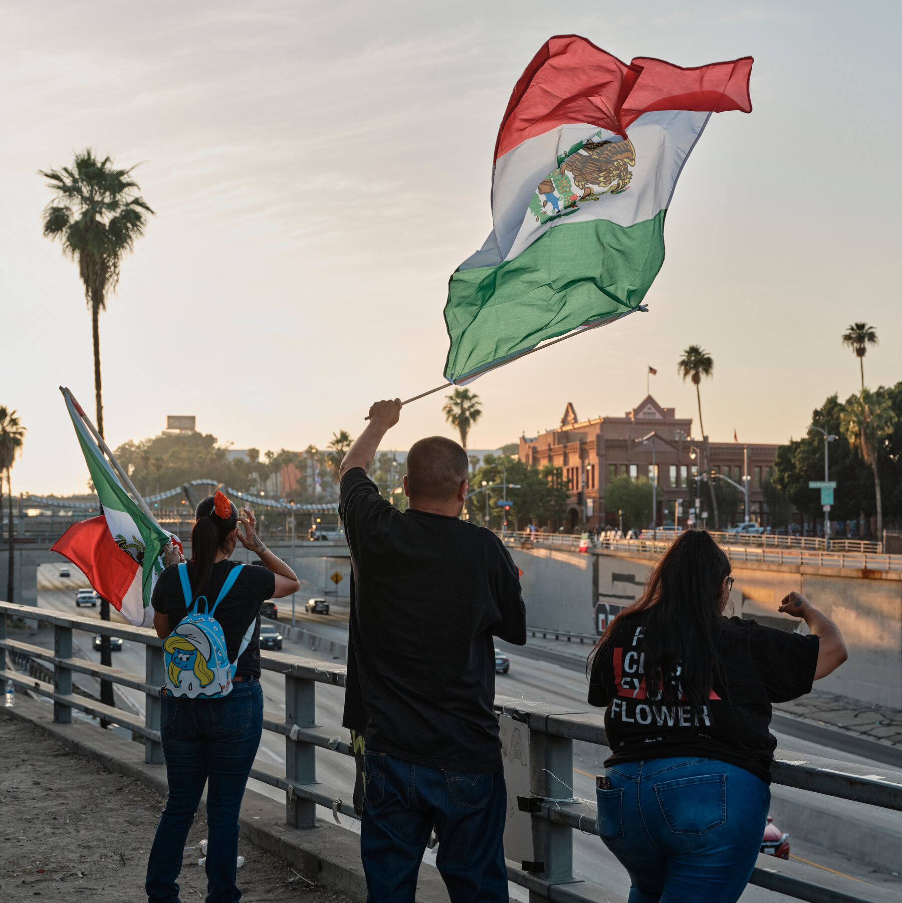 Mexico’s President Calls Image of Flag in Protests a ‘Provocation’