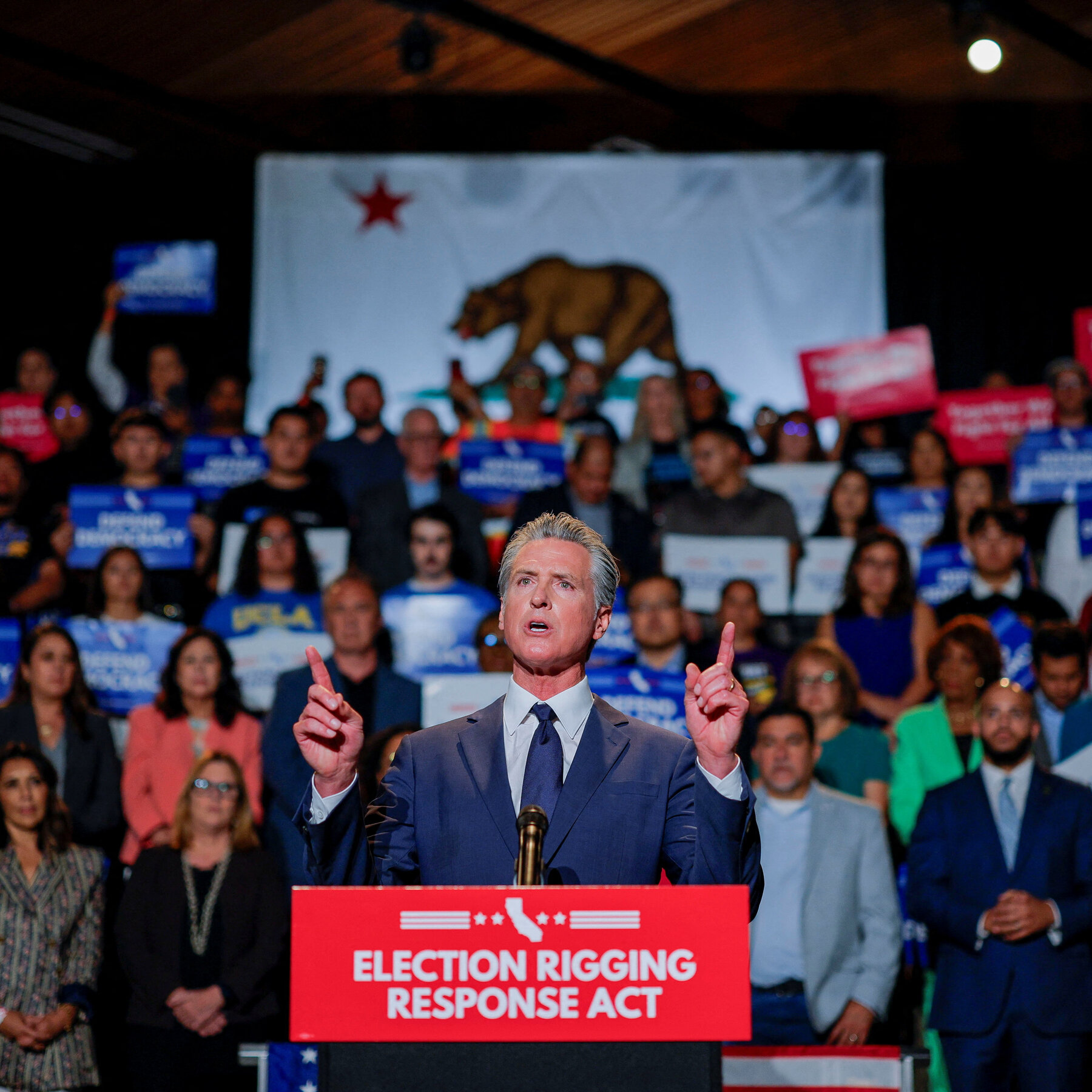 Newsom Held an Event in L.A. Federal Immigration Agents Showed Up Outside.
