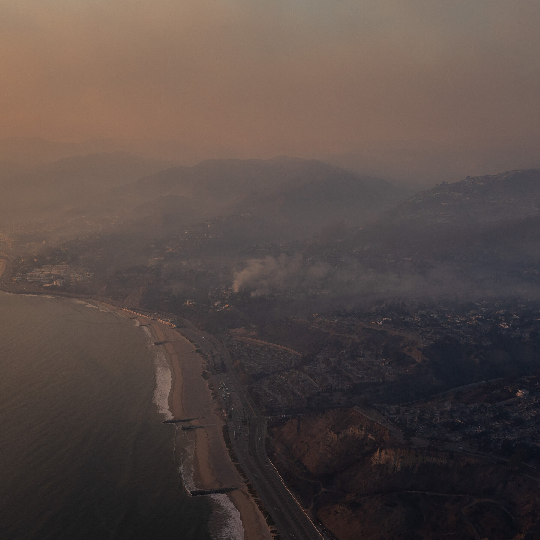 Photos of the L.A. Wildfire Destruction From 3,000 Feet in the Air