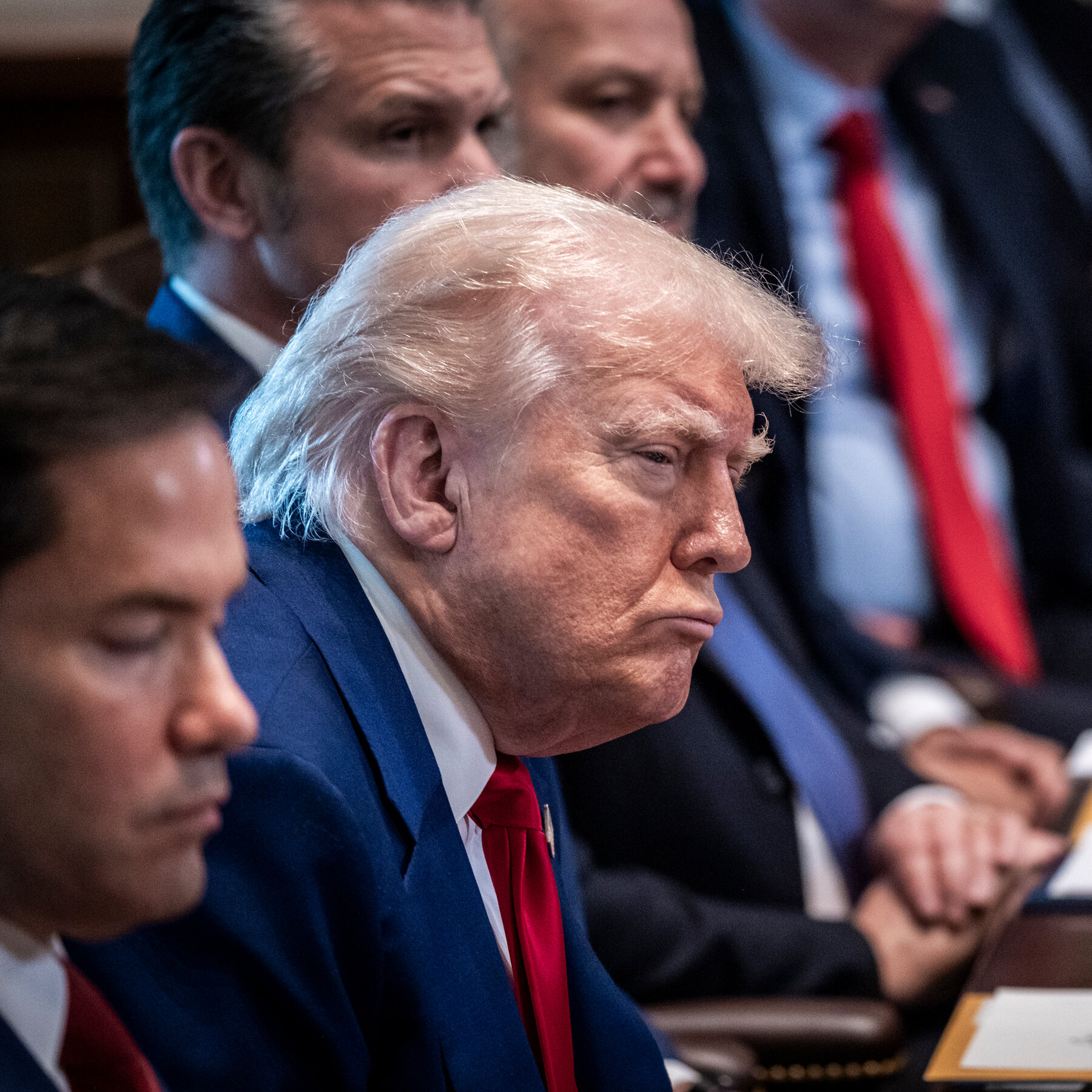 President Trump remains bullish, even as the economy flashes warning signs.