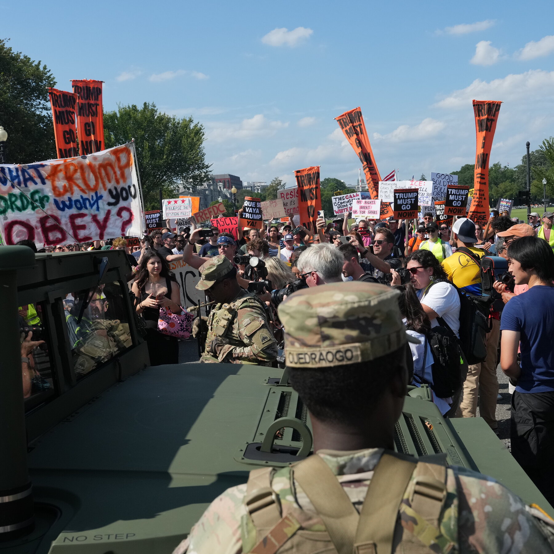 Protesters Against National Guard Deployment Flood D.C. Streets