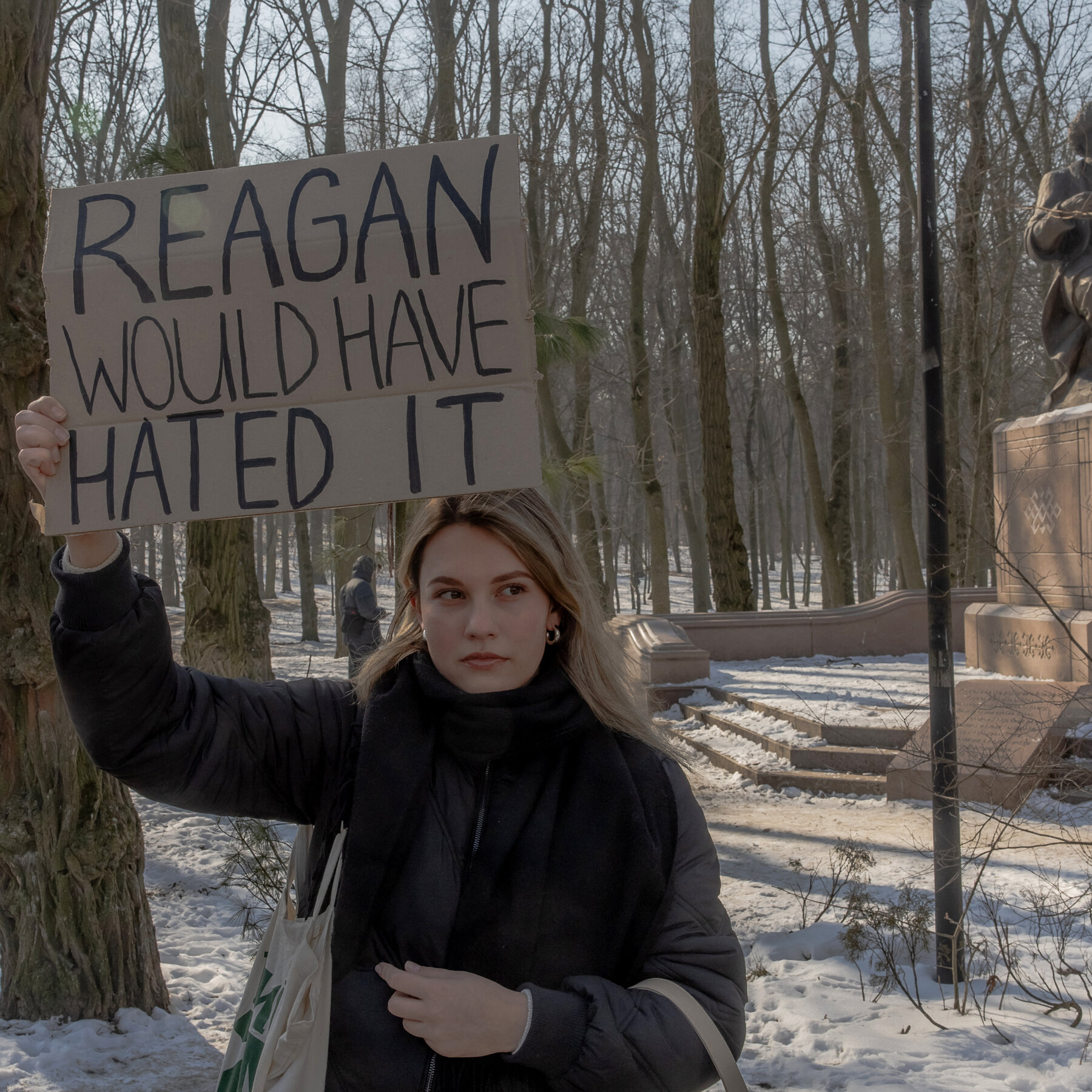 Rare Protest at U.S. Embassy in Ukraine Reflects Fears Over Trump
