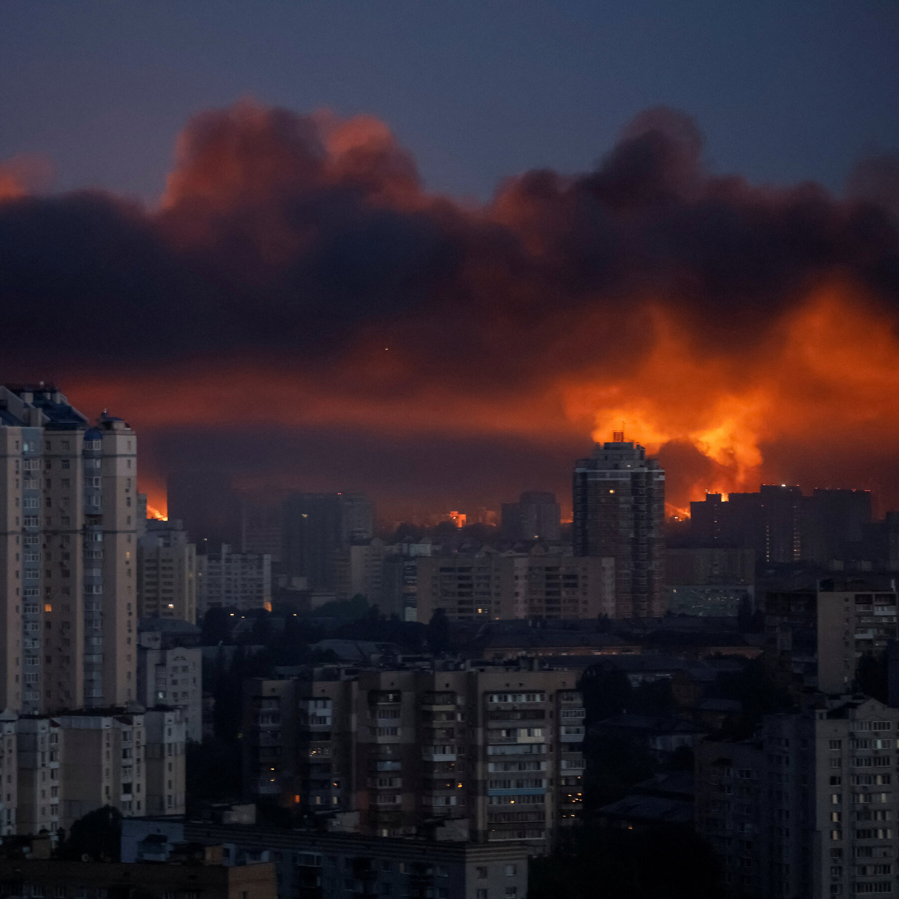 Russian Drone and Missile Strikes on Kyiv Kill at Least 14