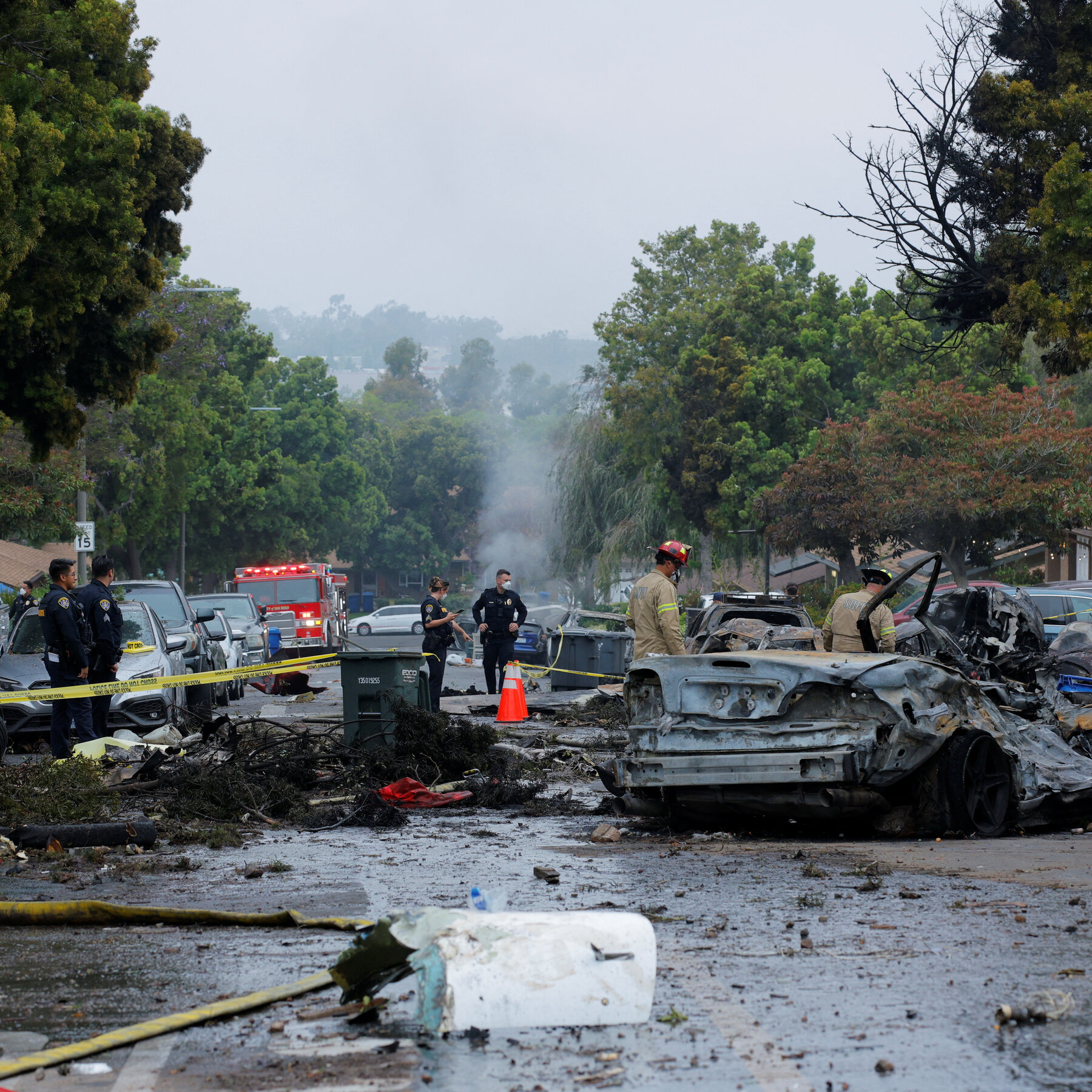 Small Plane Crashes in San Diego, Setting Homes Ablaze