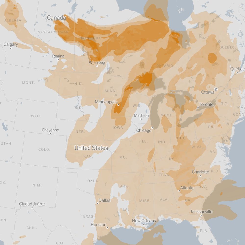 Smoke From Canadian Wildfires Approaches the Northeast