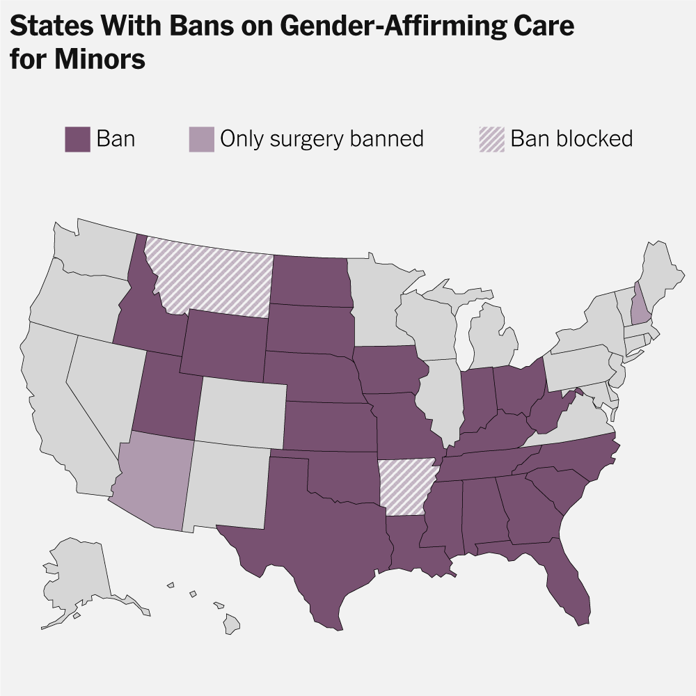 These States Have Laws Restricting Some Treatments for Transgender Minors