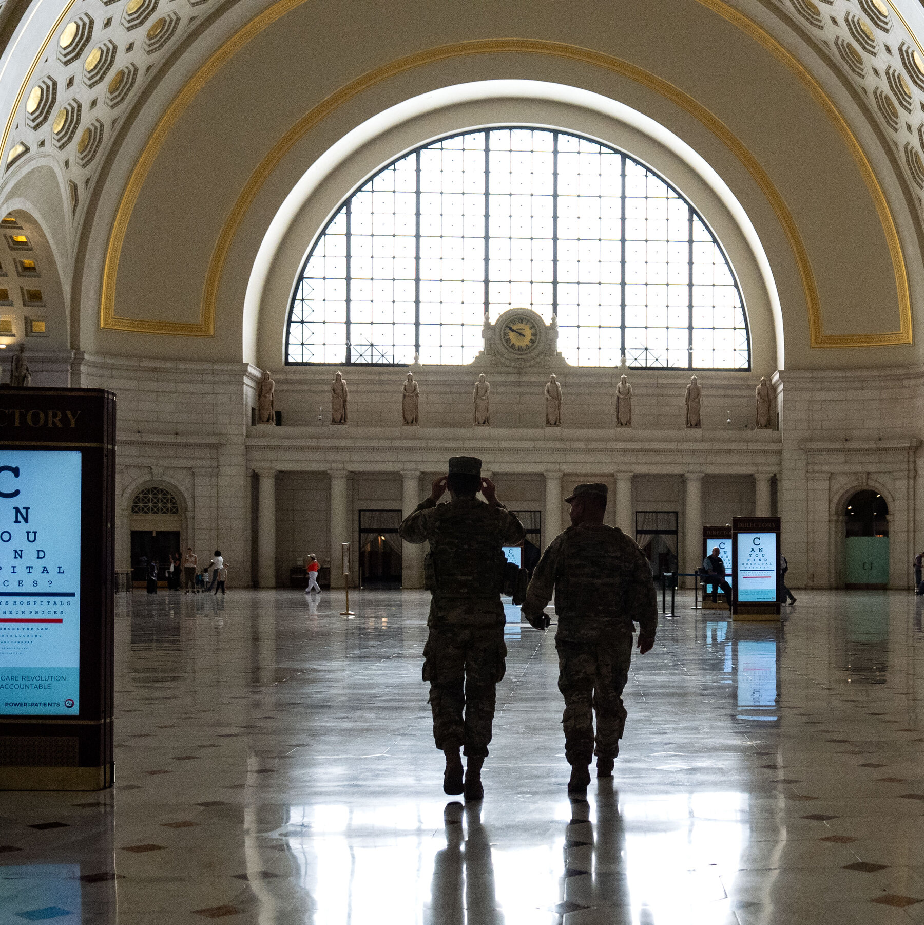 Troops in Washington Remain Largely Unseen So Far