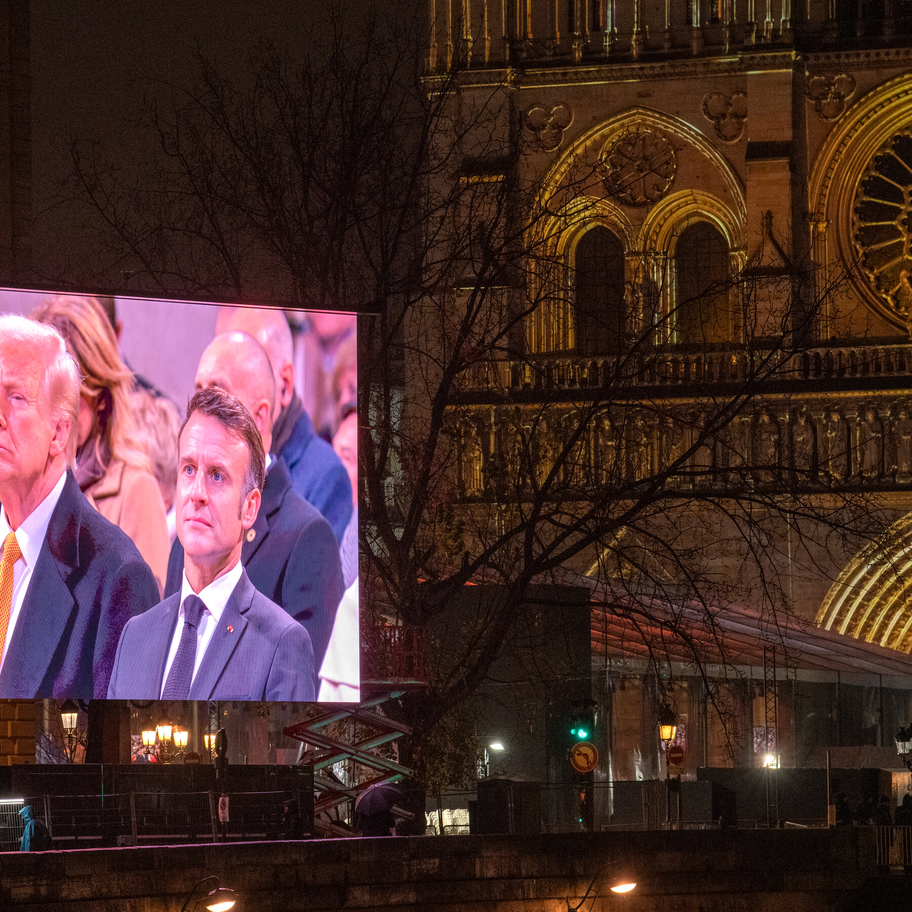 Trump Attends Notre-Dame Ceremony in First Foreign Trip Since Election