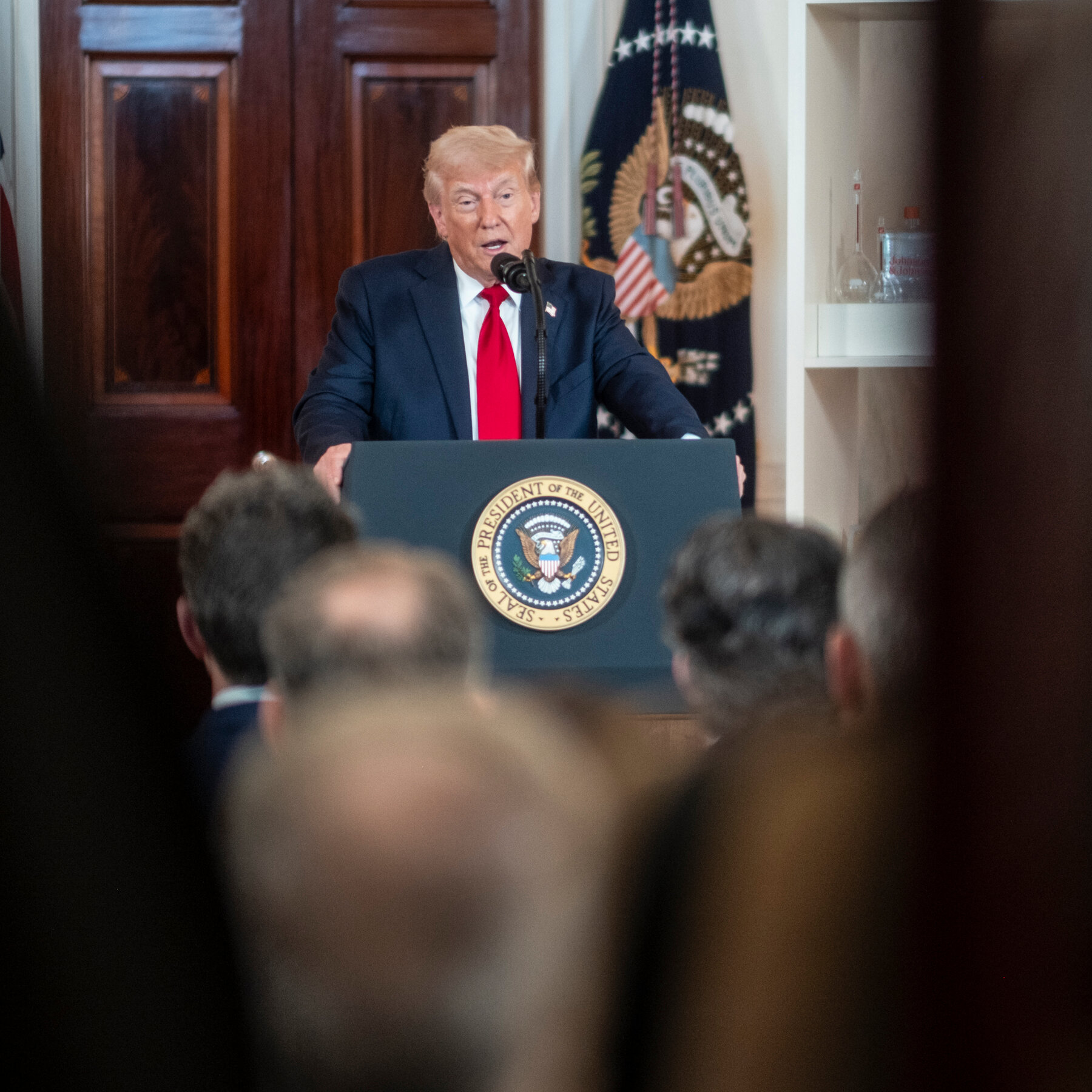 Trump boasts about the economy, but says weak data is Biden’s problem.