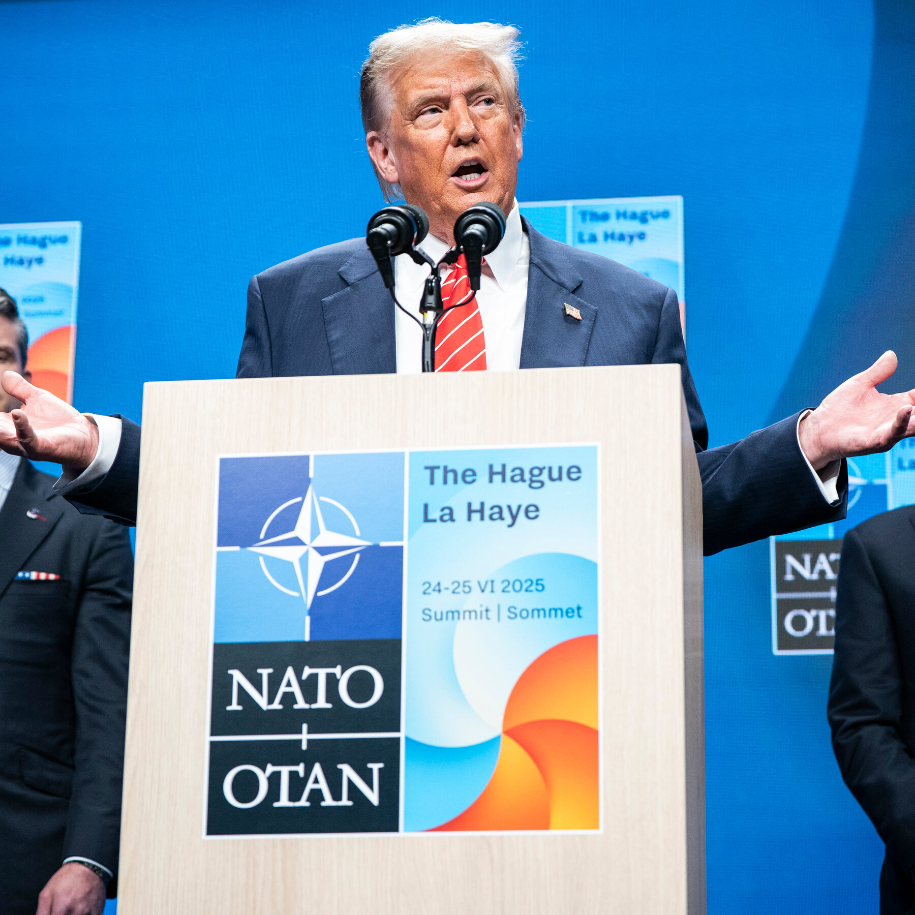 Trump hails NATO leaders’ spending commitment, but lashes out at Spain.