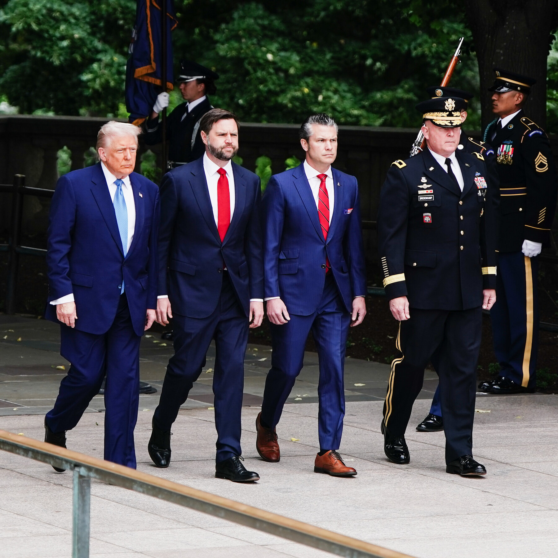 Trump Praises Military Service and Personal Achievements in Arlington Memorial Day Speech